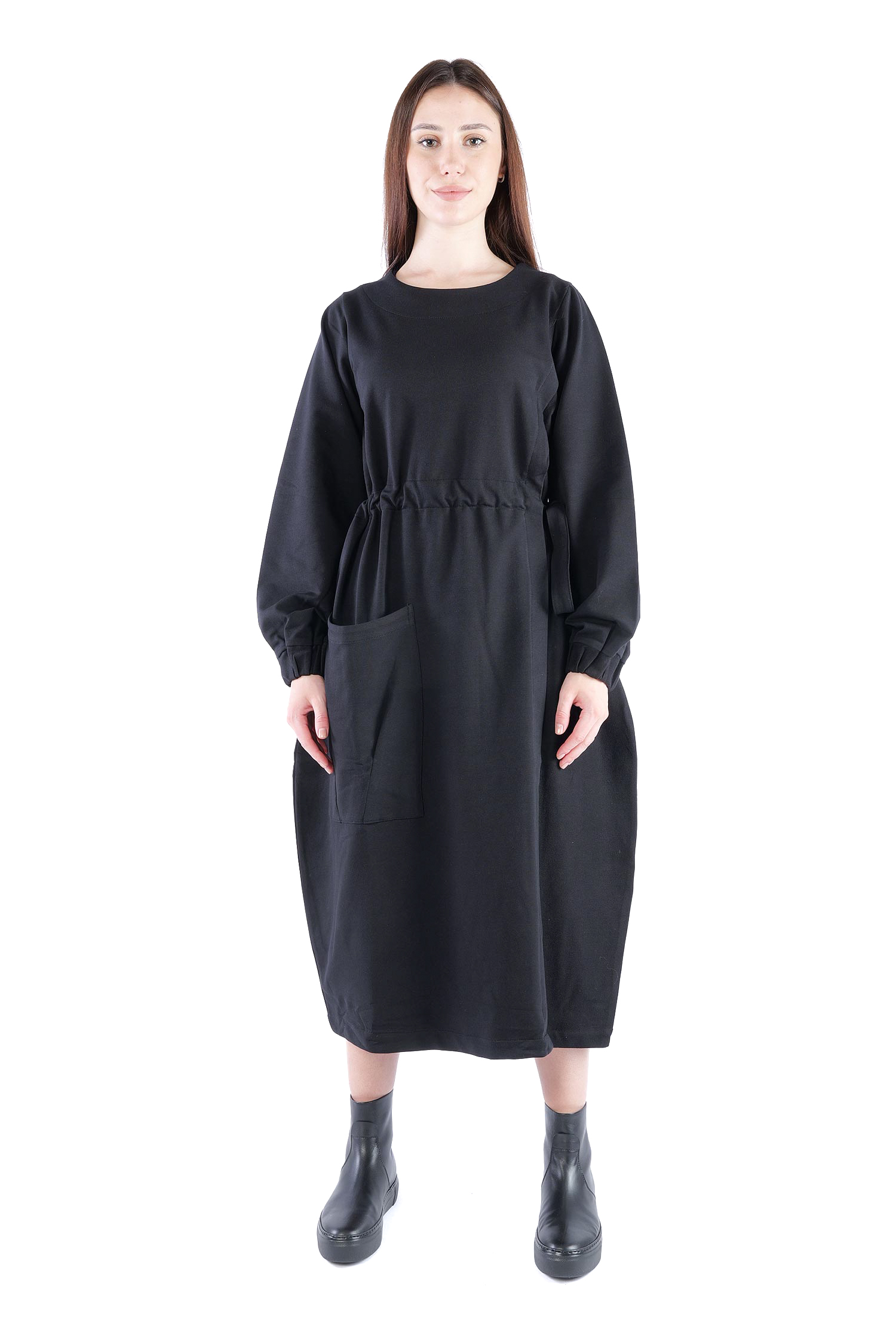 Asymmetrisches Kleid - Schwarz - 26.2-KHF108
