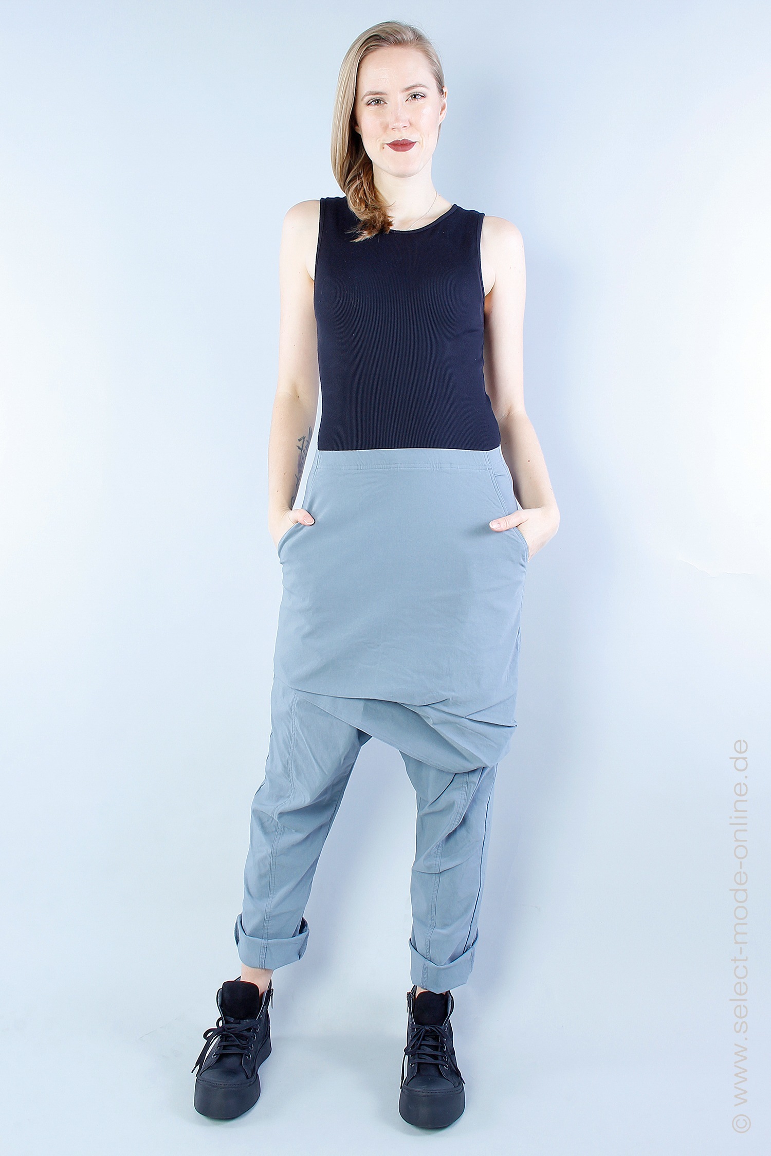 Stretch pants - water - 1233440148