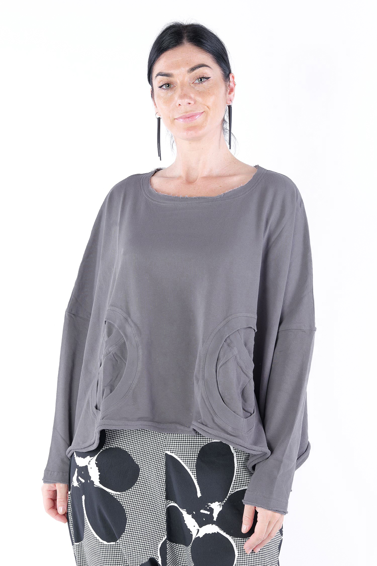 Oversize Sweatpullover - Dark grey - 2253250501