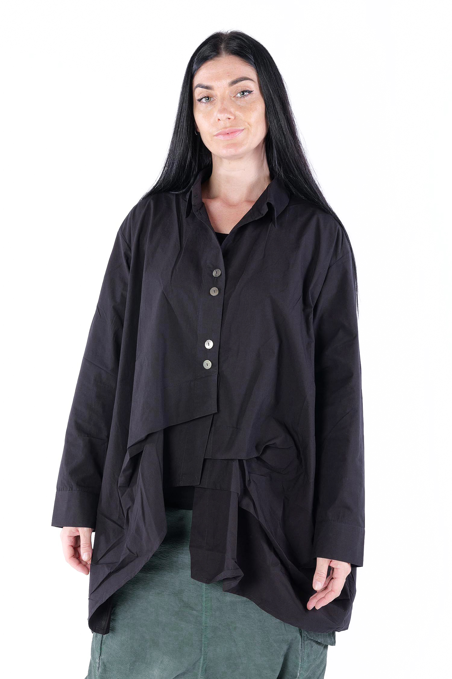 Oversize Bluse - Schwarz - 253409