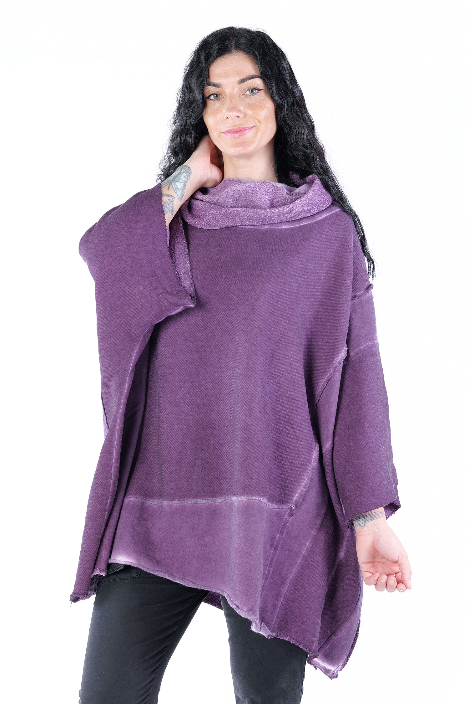 Sweatshirt + Stulpen - Lila - 25585