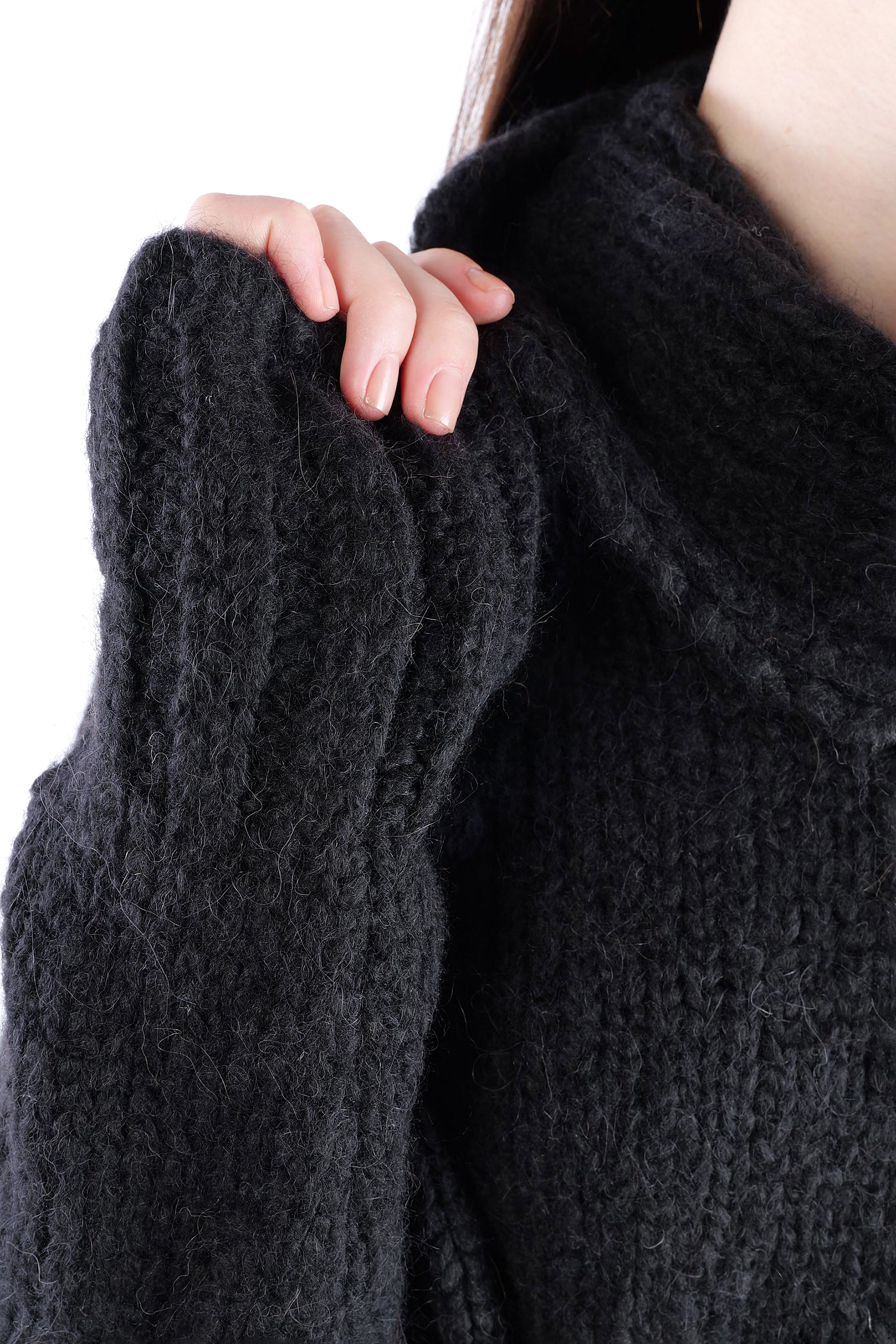 Oversize Strickpullover - Schwarz - Frantic