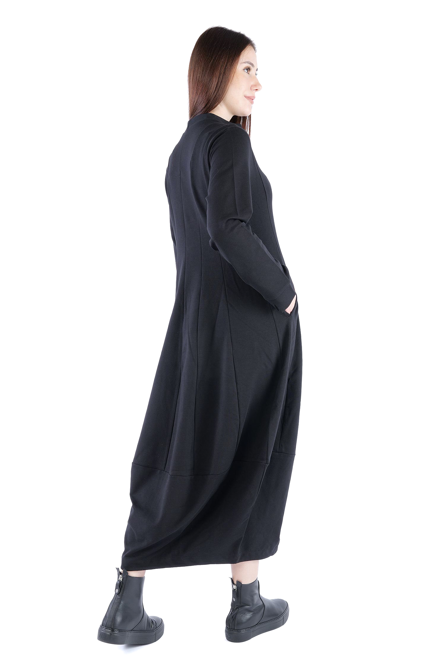 Tulpiges Sweatkleid - Schwarz - 26.2-KHF120