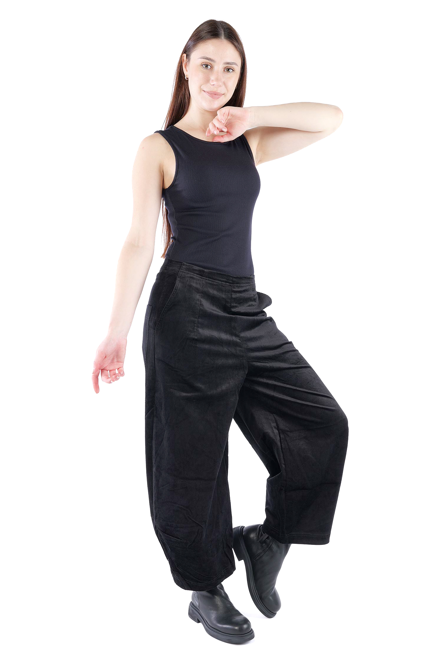 Feincord Hose - Schwarz - 2263230114