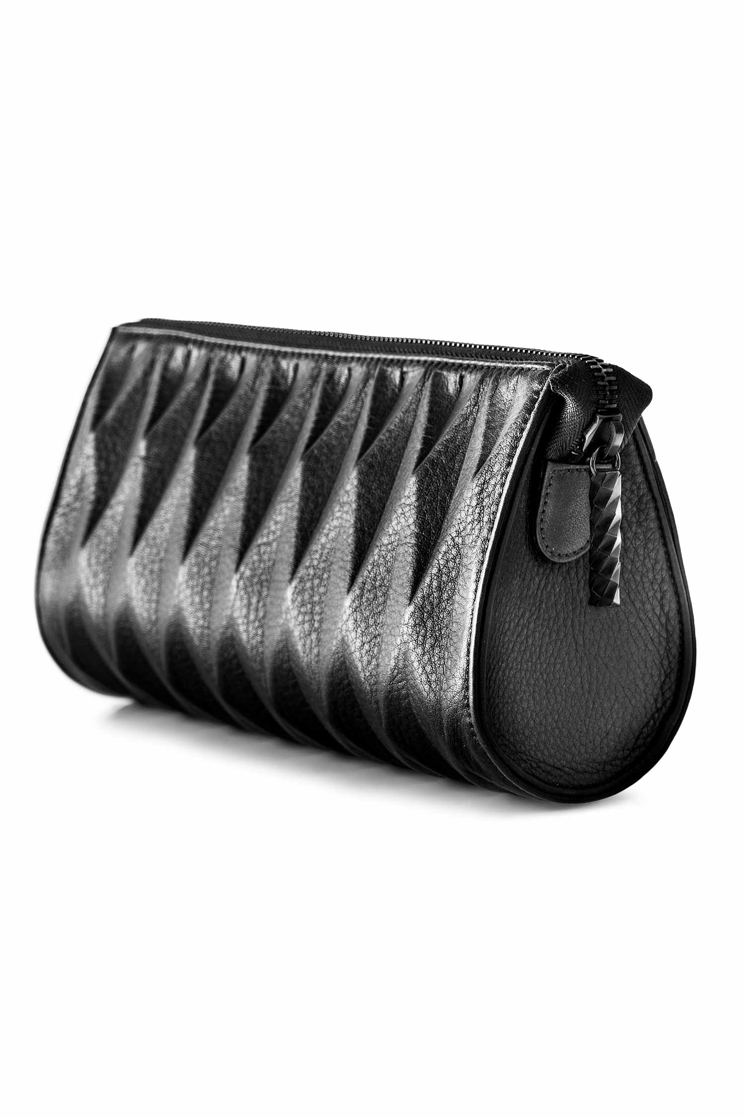 Leder Clutch - Schwarz - Clutch Bag