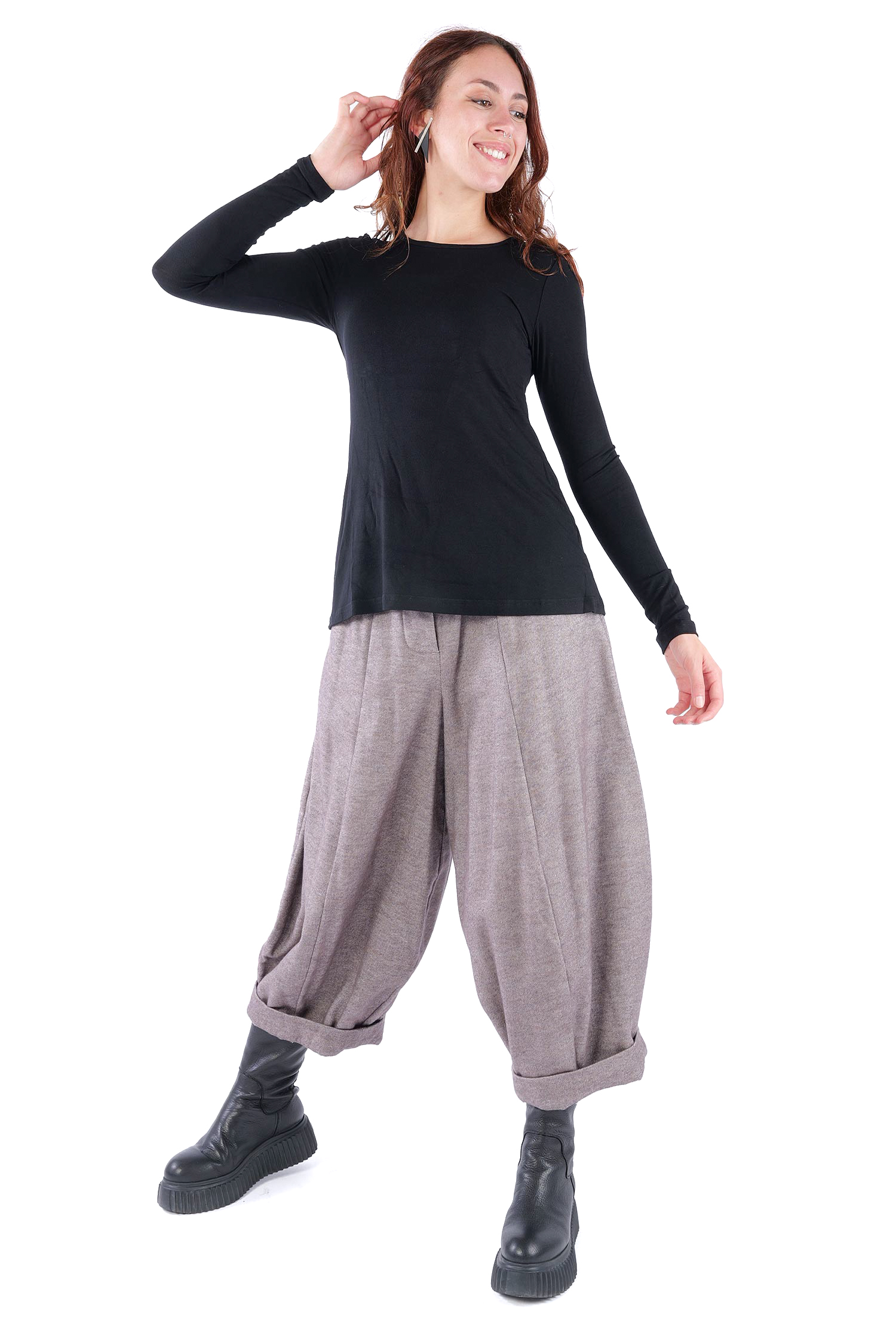 Weiches Longsleeve  - Schwarz - 4602