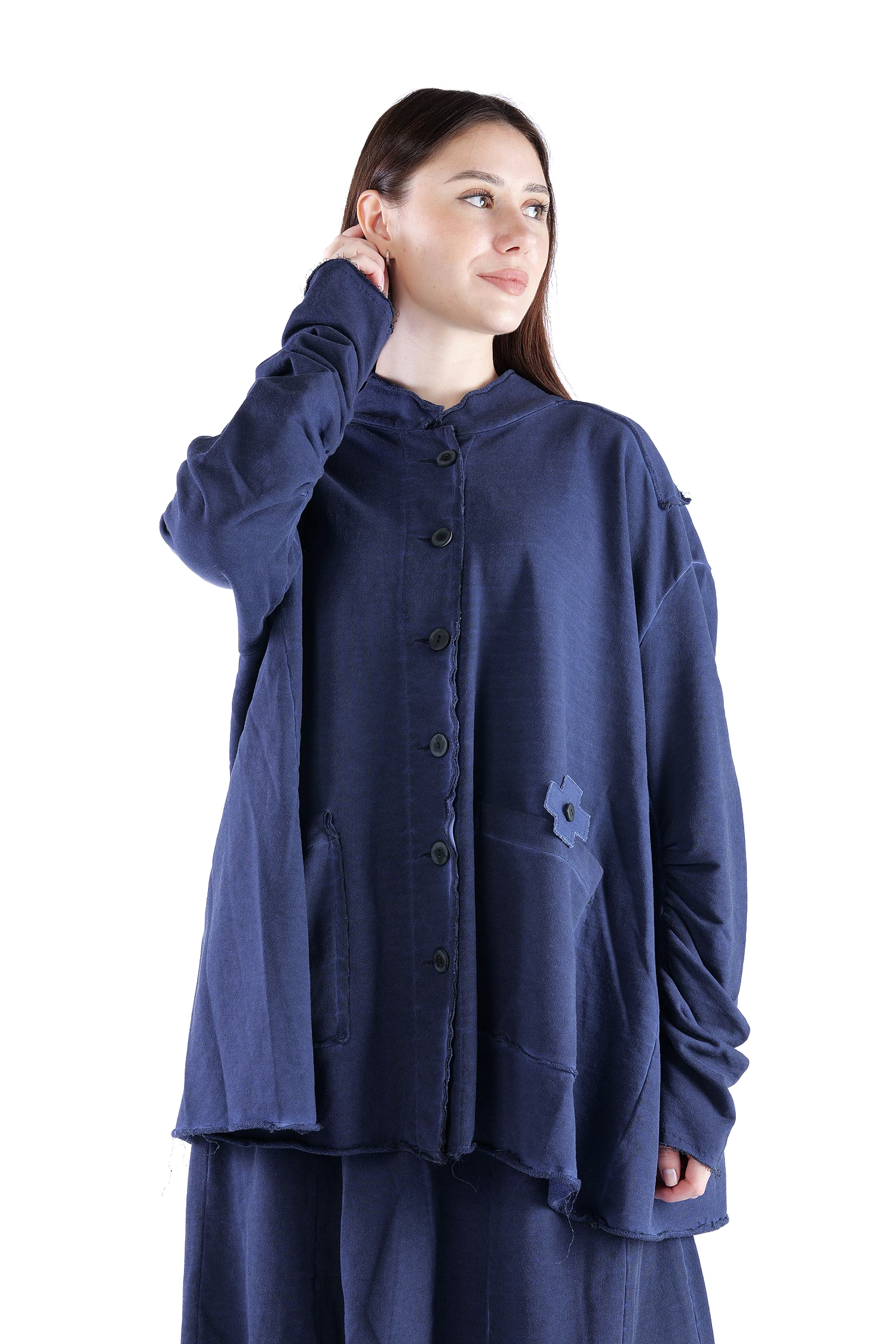 Oversize Sweatjacke - Ocean - 2129