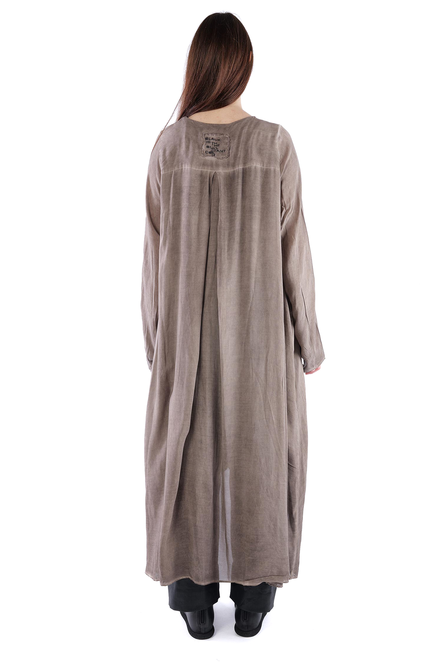 Tunic with ruffles - Truffle old dye - Swissa