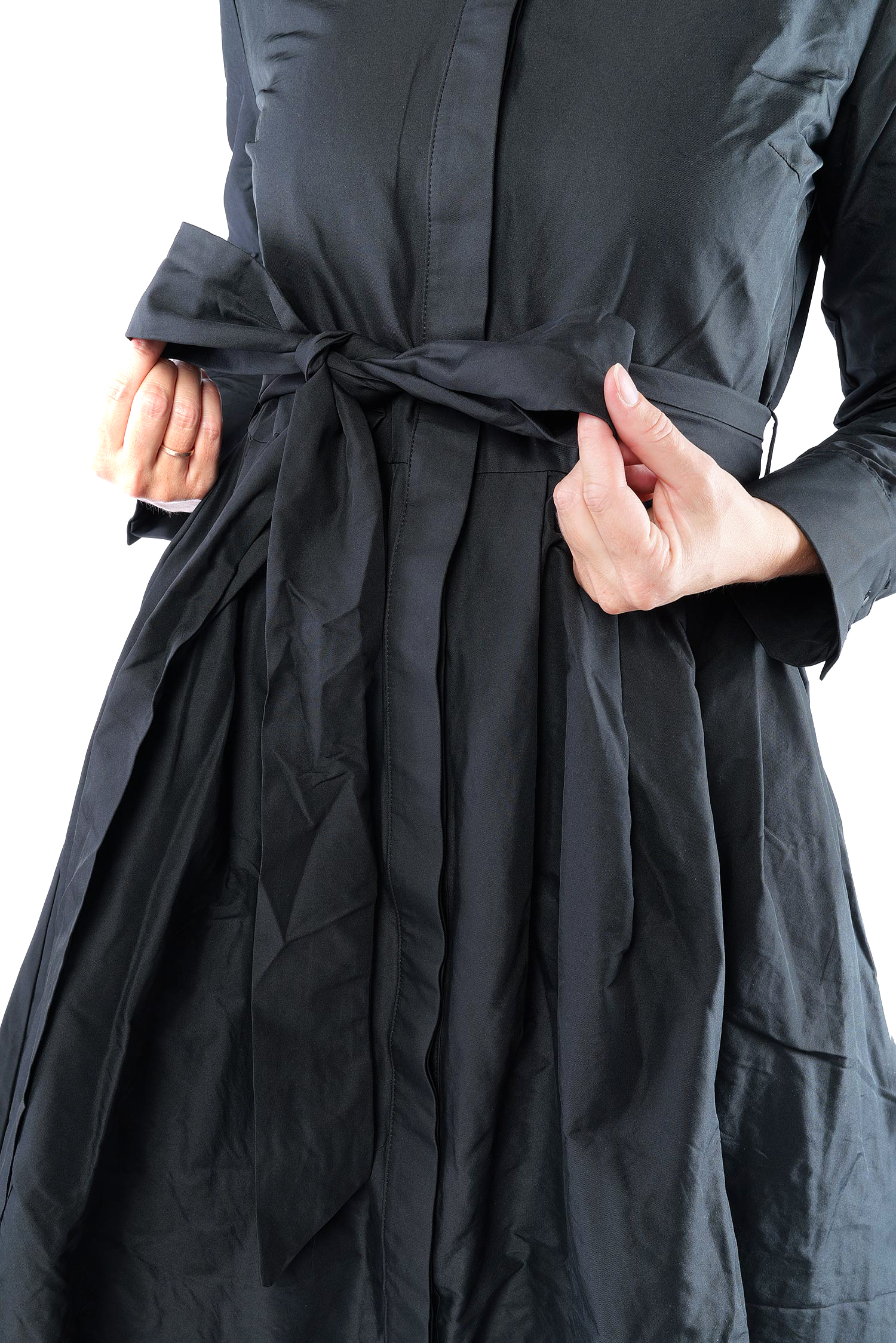 Taft Mantel-Kleid - Schwarz - 1162