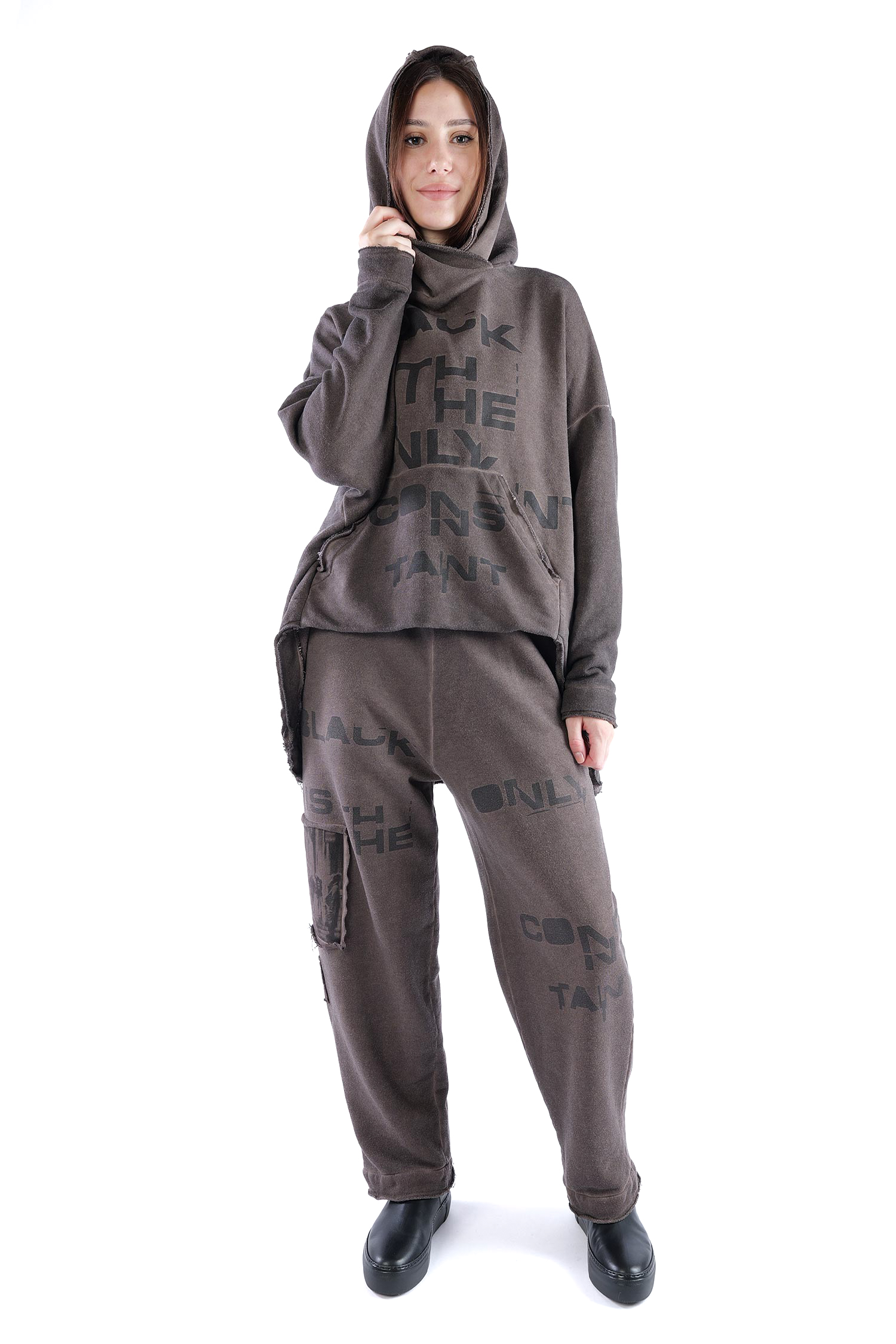 Sweat Hoodie - Truffle old dye - Ovina
