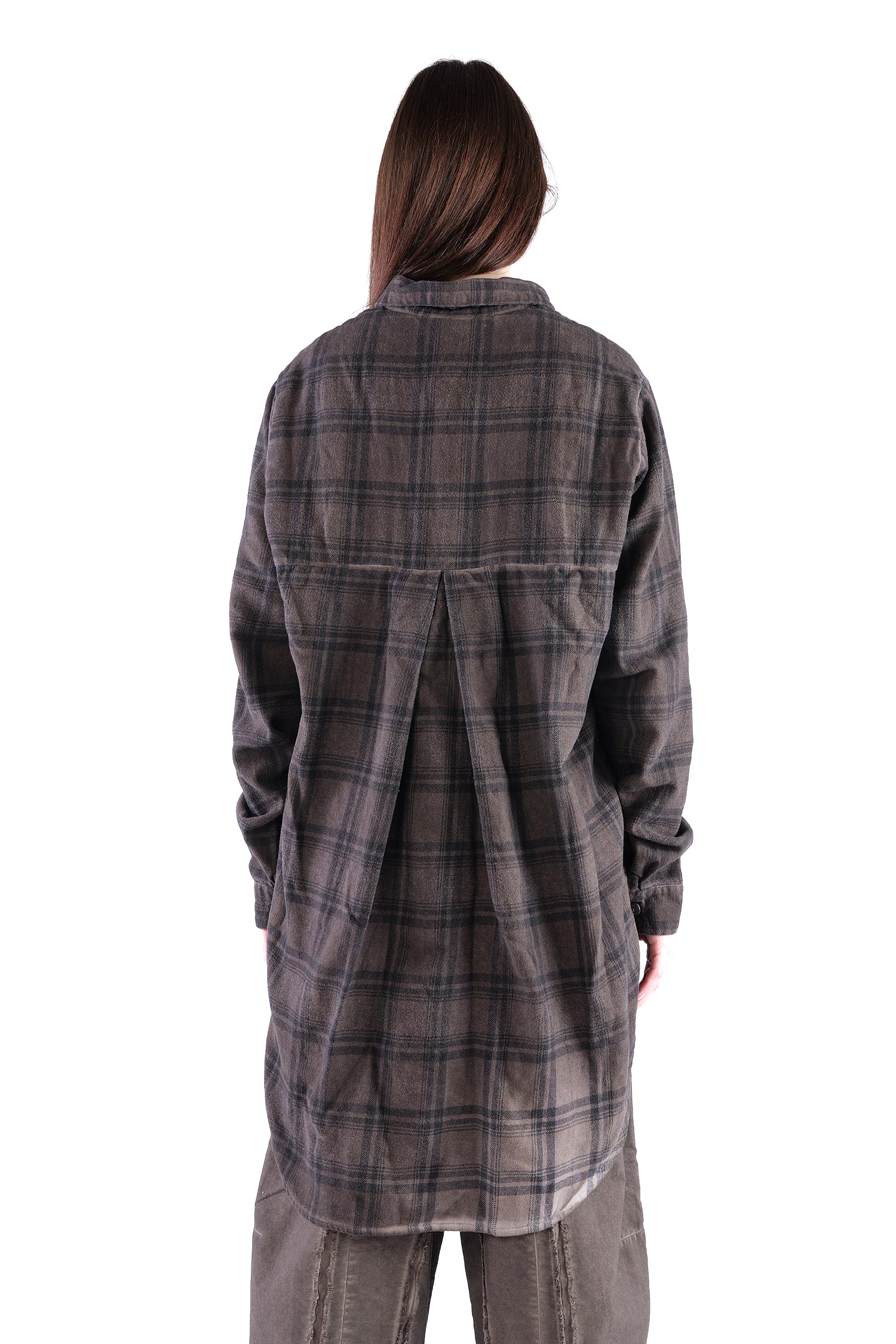 Legere Hemd-Bluse - Truffle old dye check - Allora