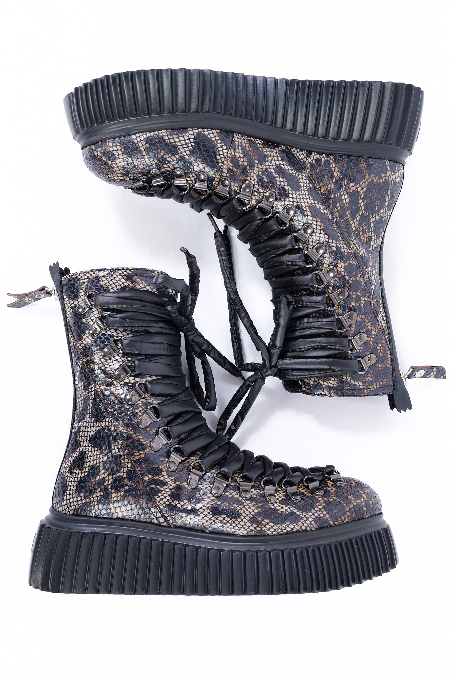 Schnür-Boots - Leo / Taupe-Nero - Dromo