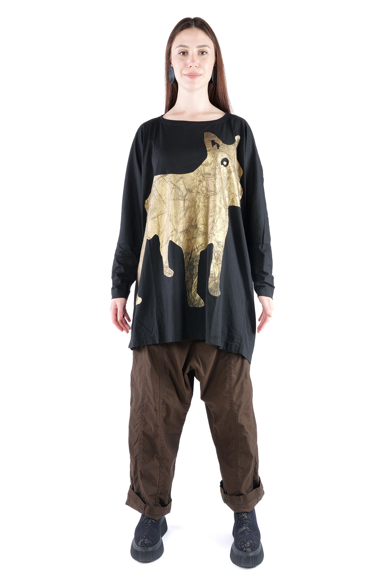 Oversize Pullover - Black print - 2261300907