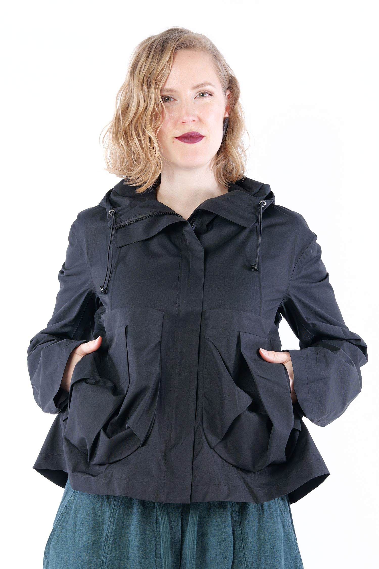 Kurze Regenjacke - Schwarz - 1261001112