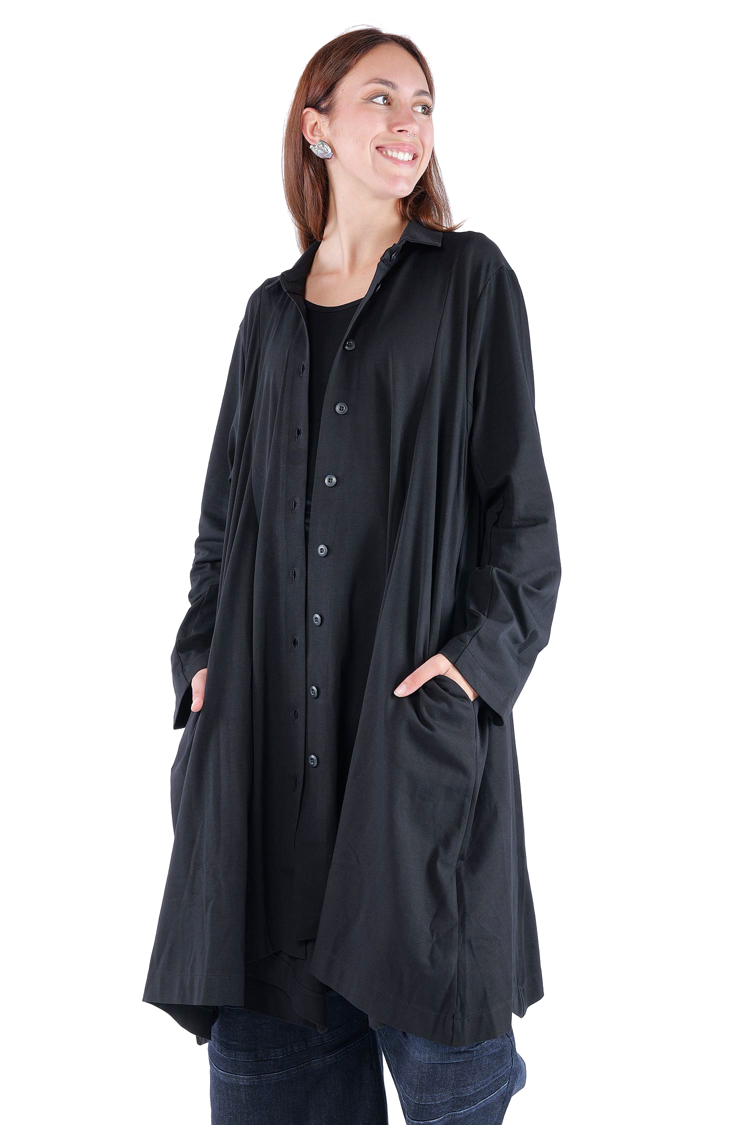 Mantelkleid - Schwarz - 26.2-KHS202