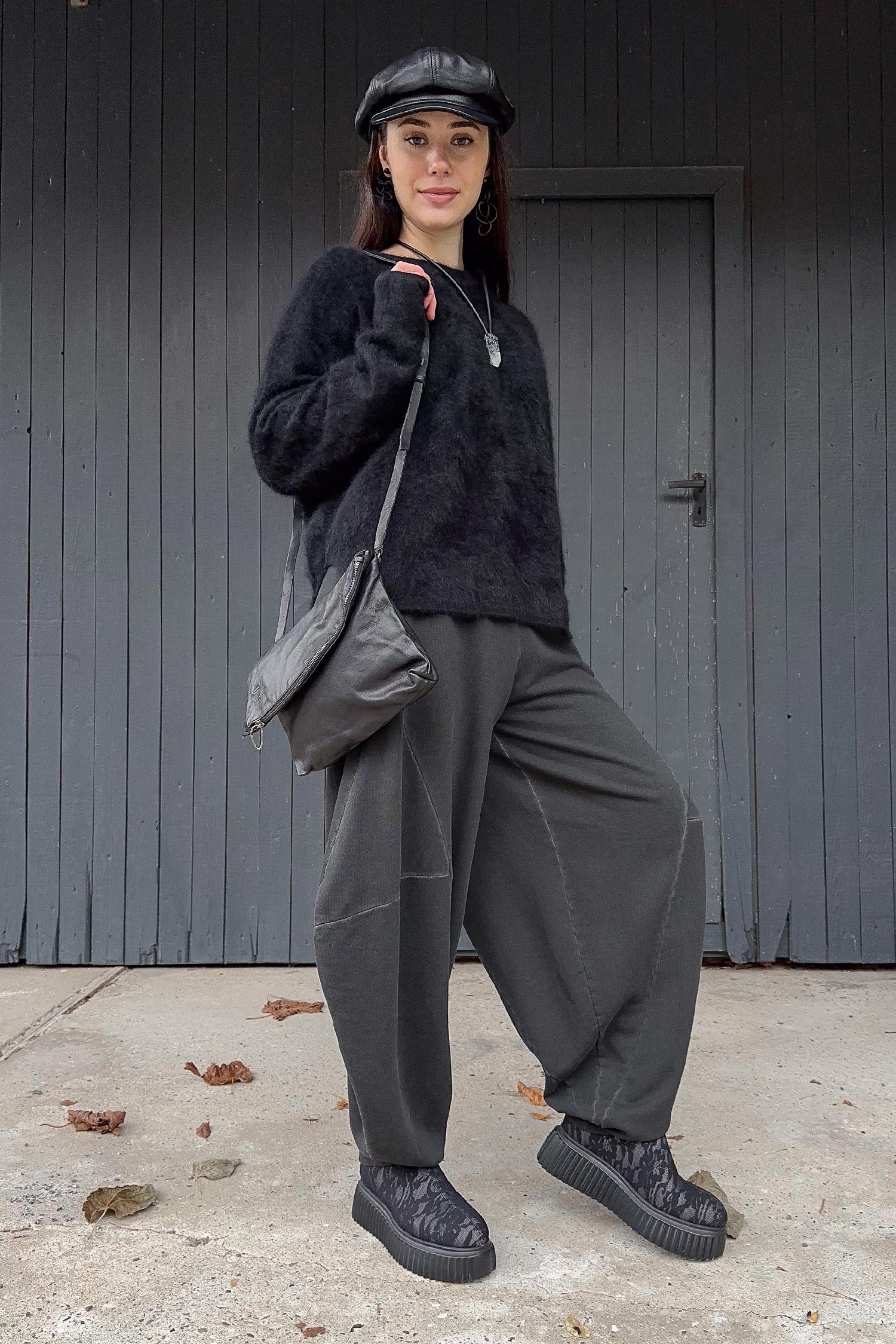 Fluffy cashmere pullover - Night - 26135