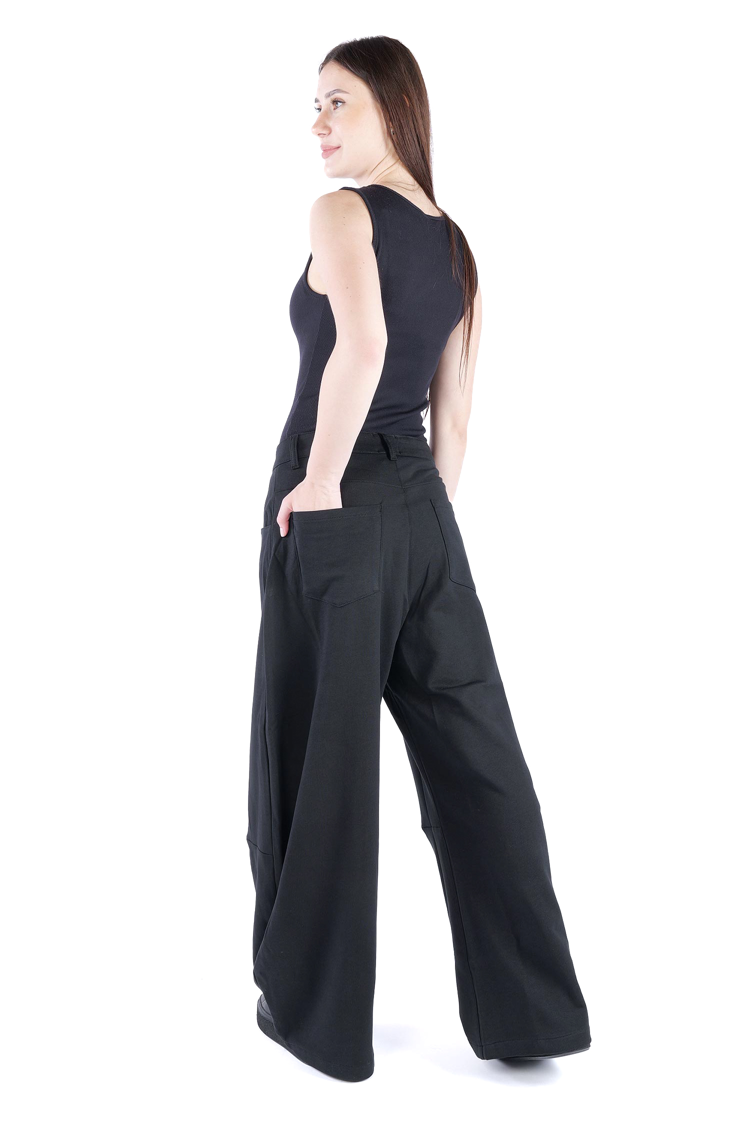 Weite Sweathose - Schwarz - 10024