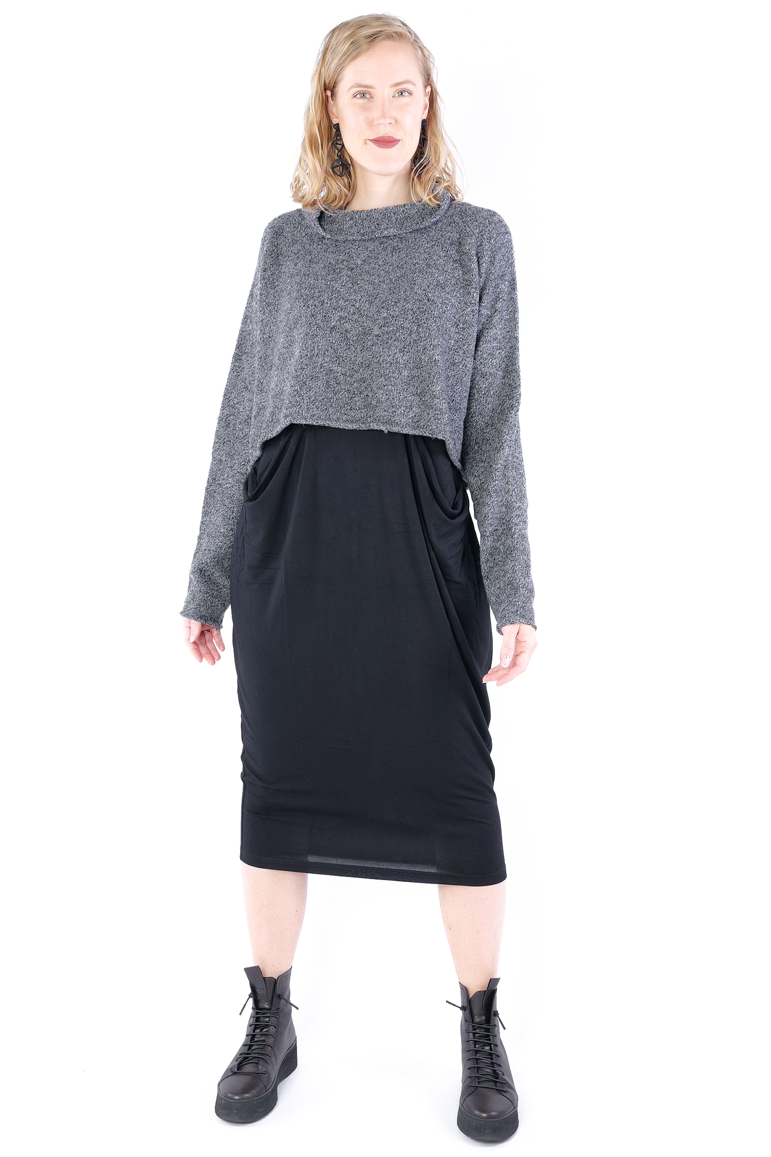 Oversize Strickpullover - Dark grey - 2253310703
