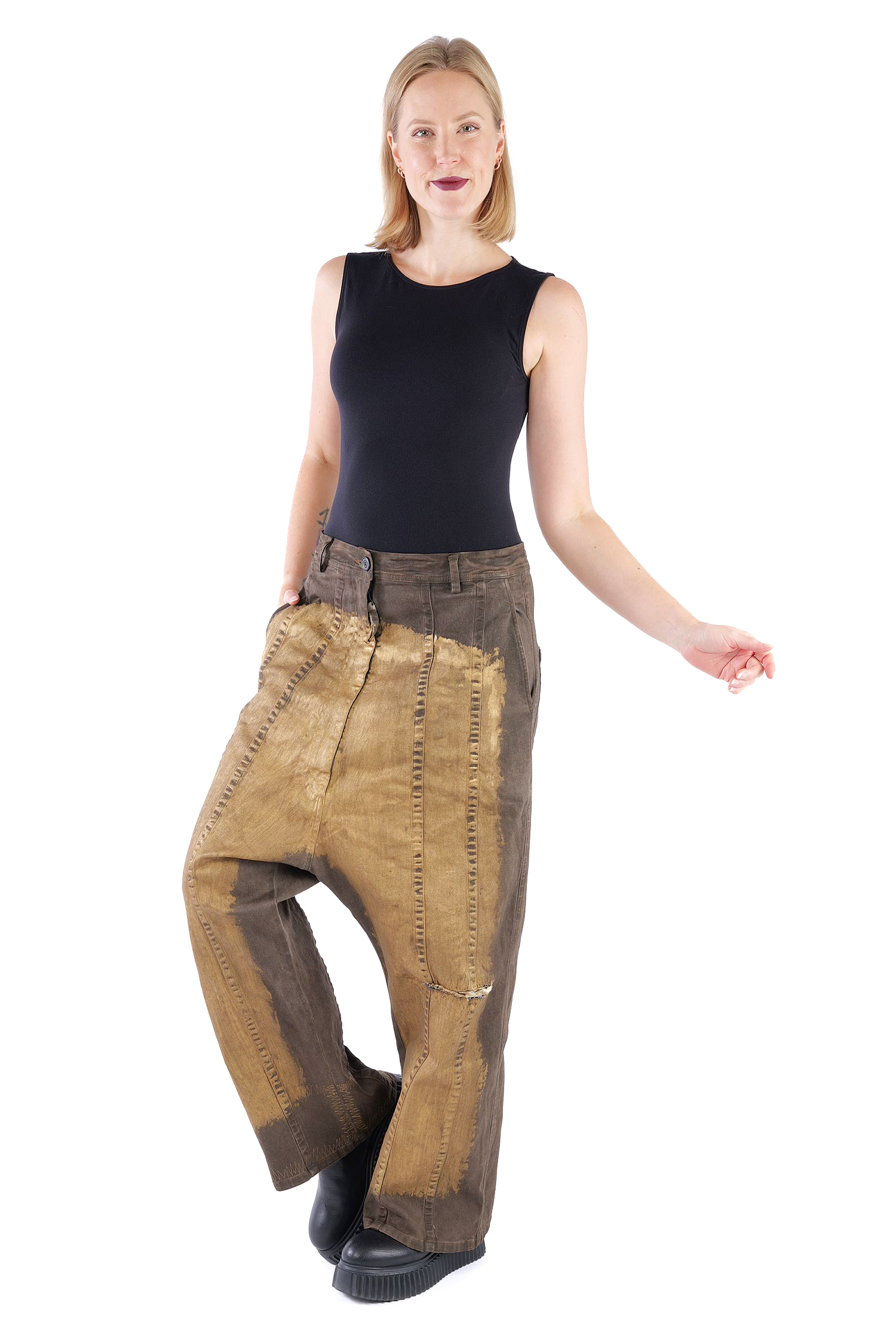 Weite Hose - Umbra gold - 2261040146