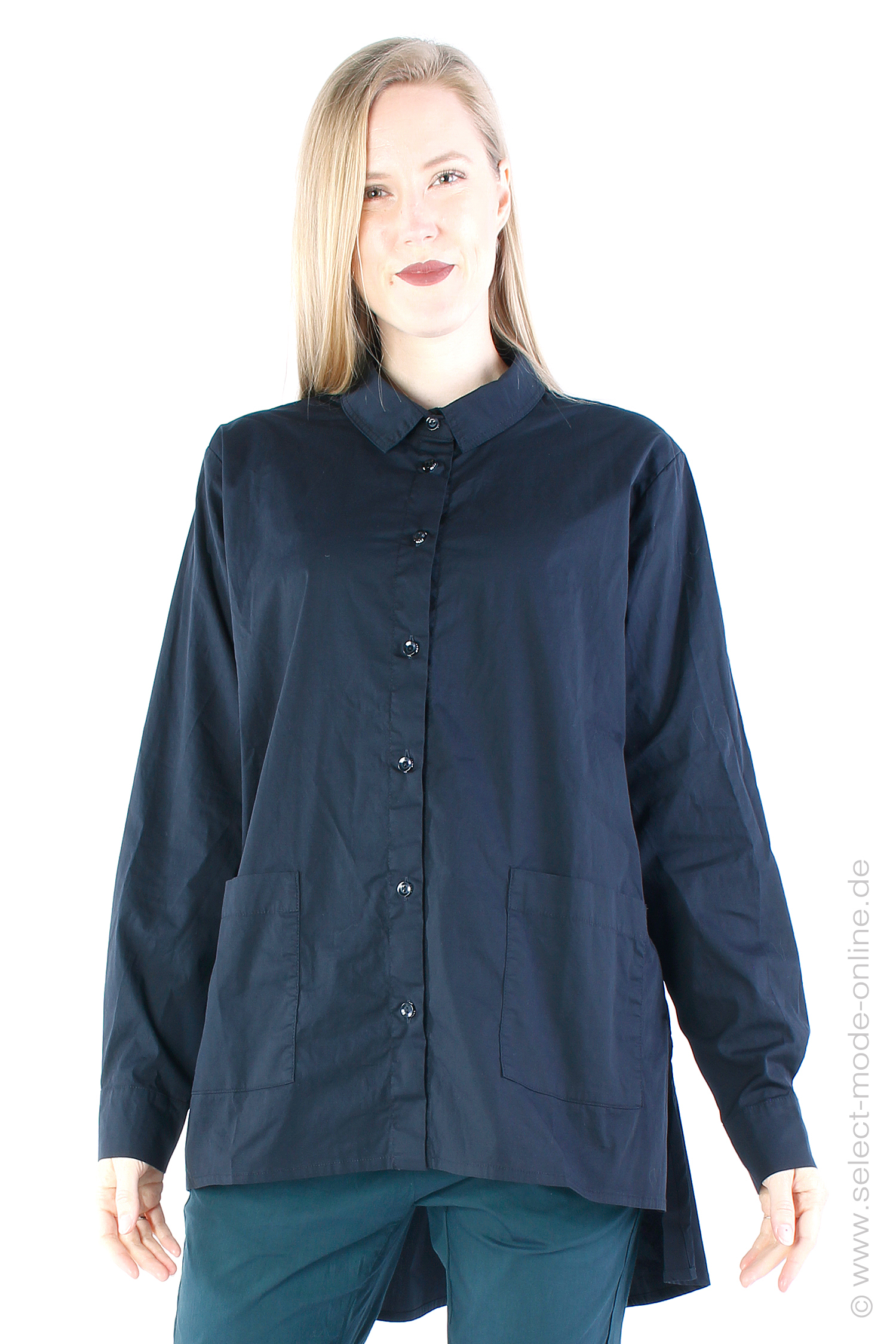 Stretch cotton blouse - black - 2004.11.232