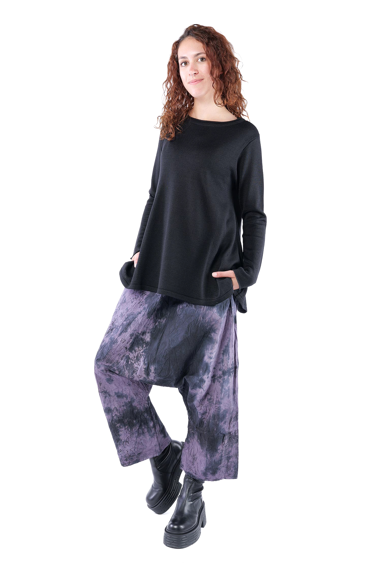 A-Linien Pullover - Schwarz - 26.2-KHG415