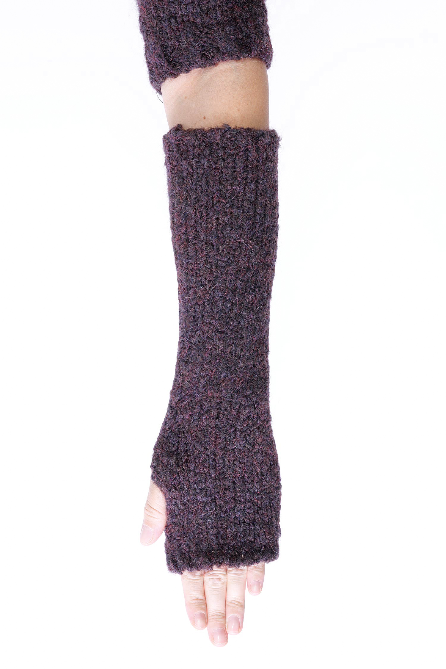 Strick Stulpen - Smoke burgundy - Miki