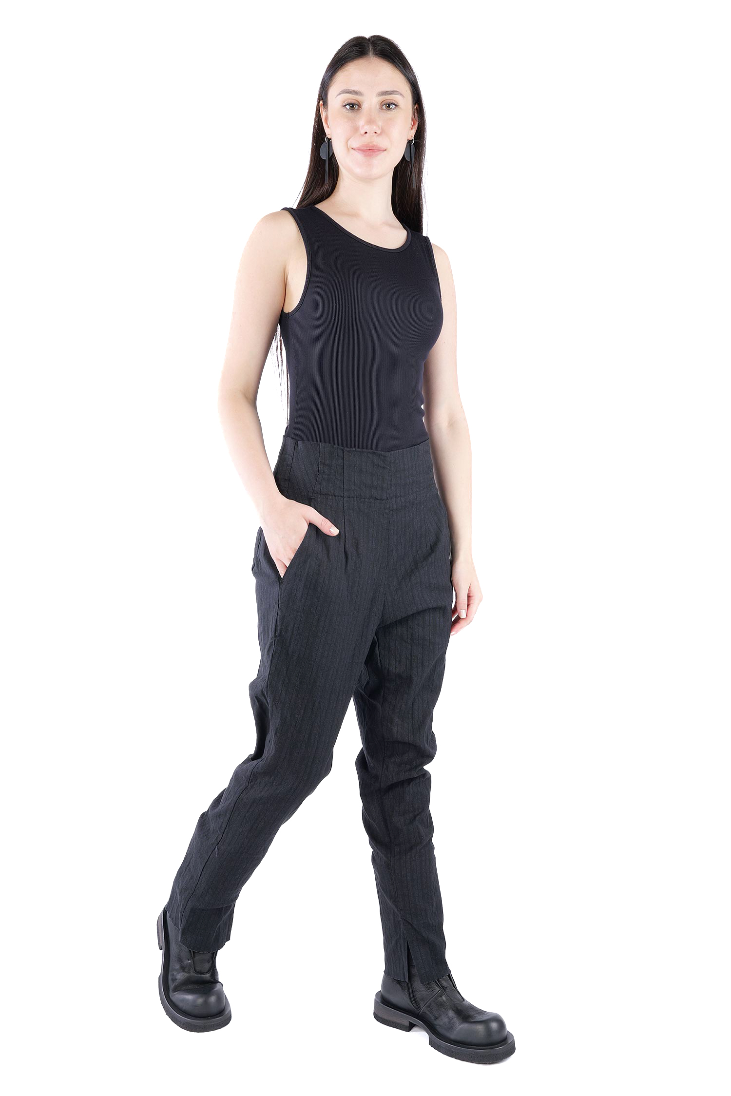 Casual pants - Petrol stripe - 2261080102