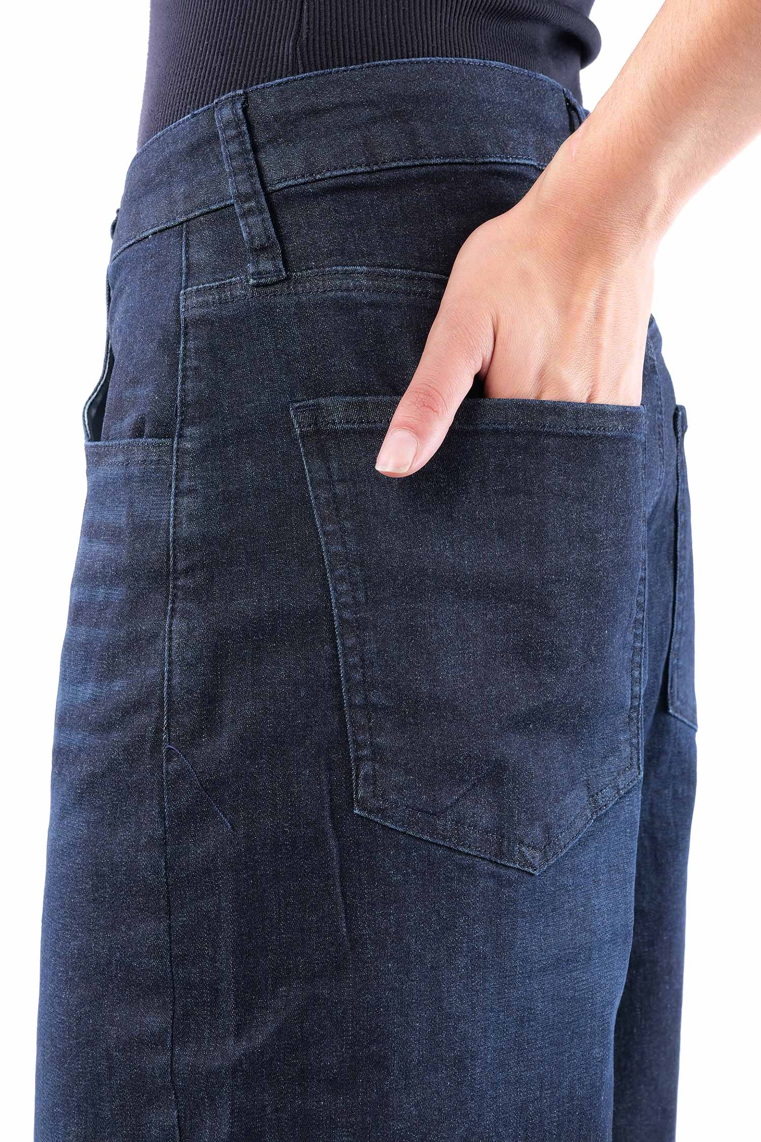Weite Jeanshose - Darkblue - 10019