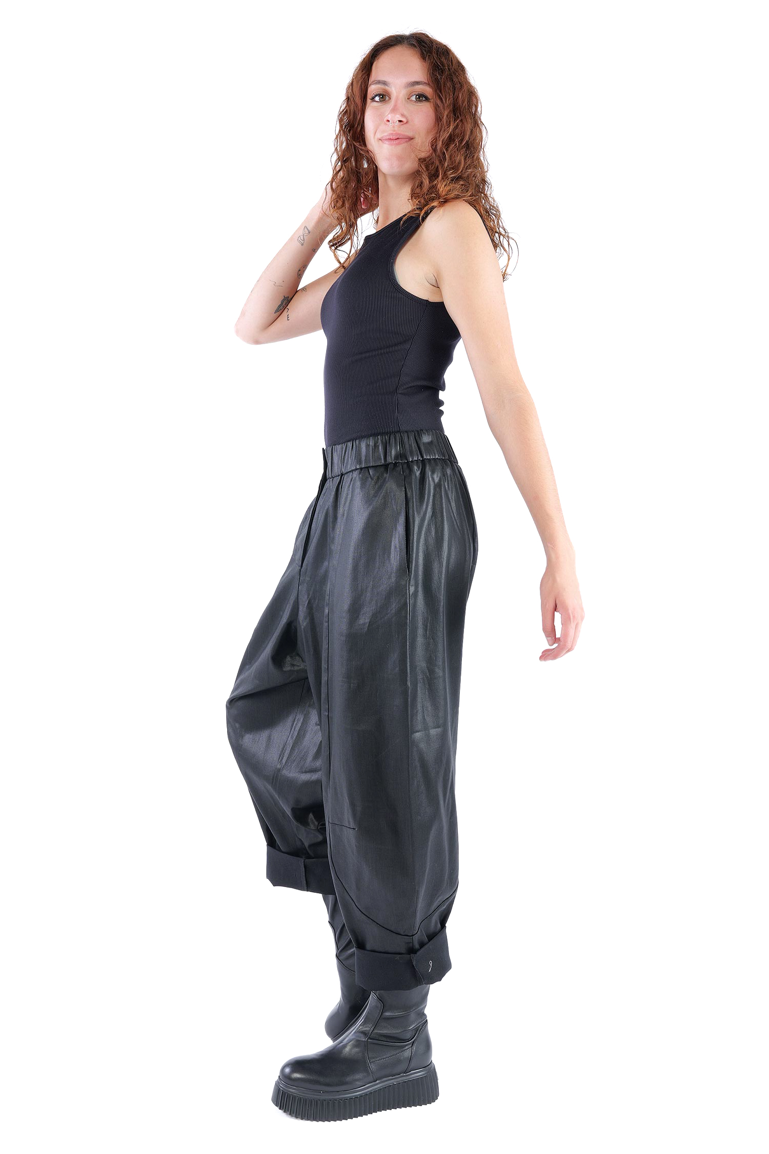 Coated pants - Black coated - Rundo