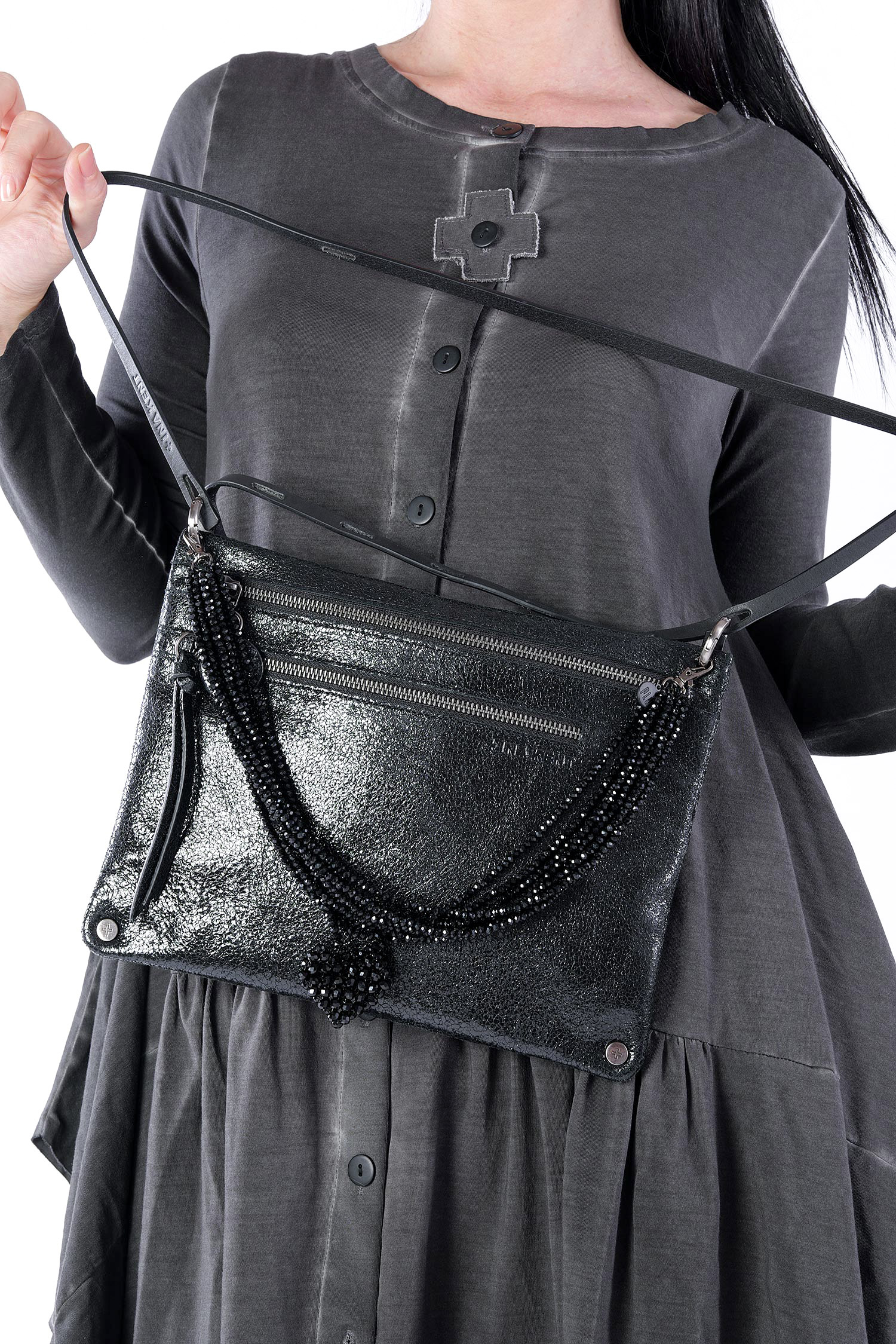 Herz-Kette - Schwarz - 1571