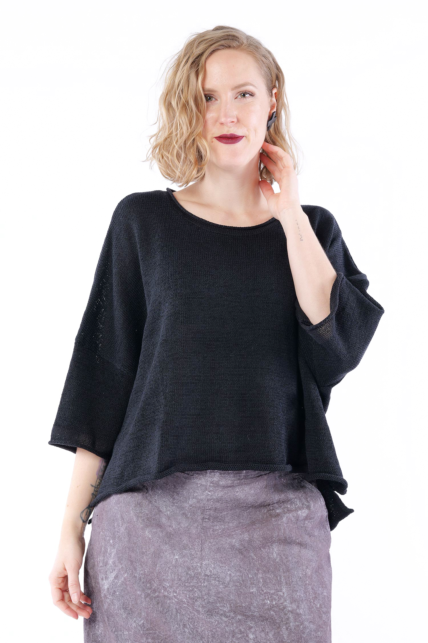 Knitted top - Black - 1263720704