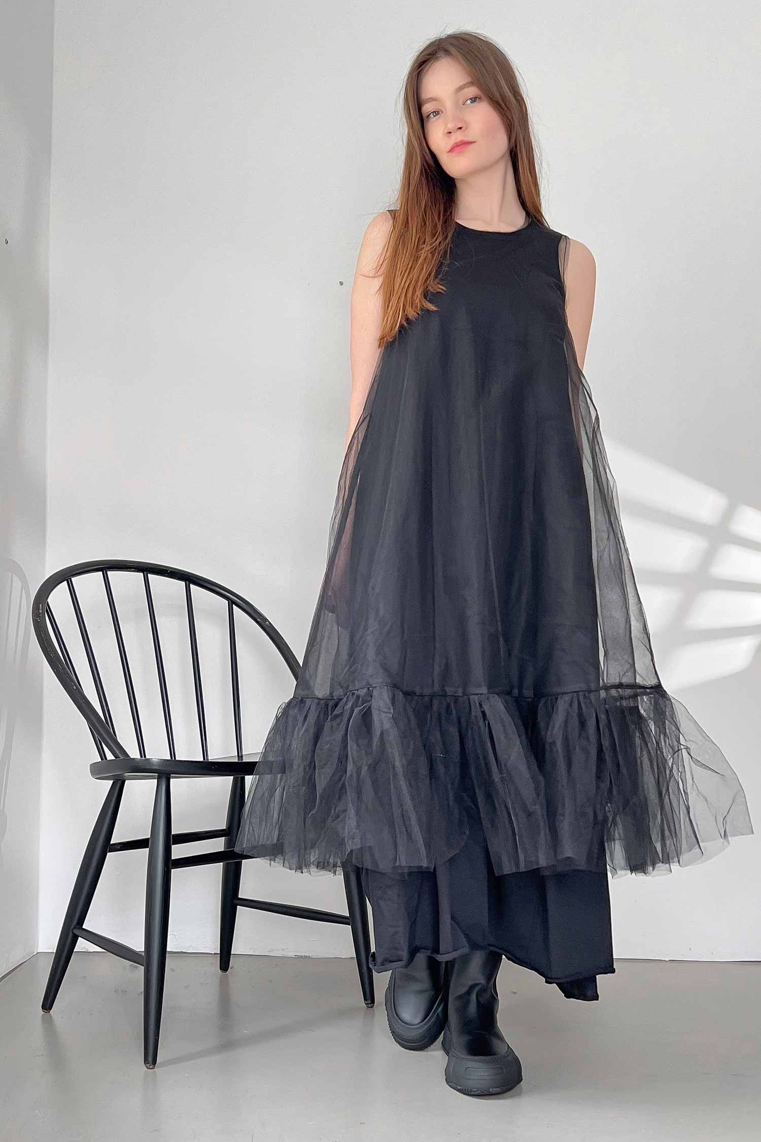 Tulle dress - Black - 1141