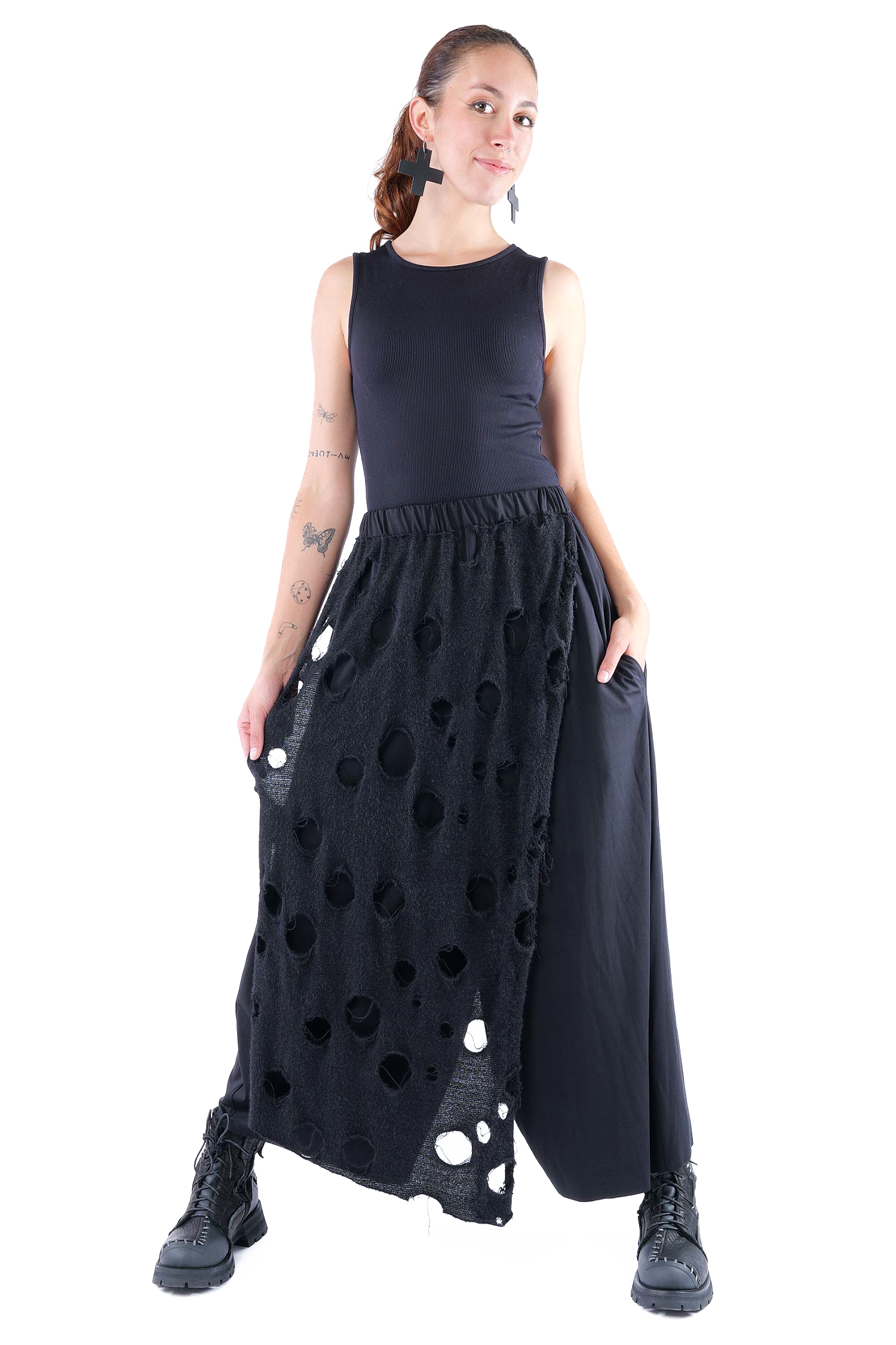 Weite Hose - Schwarz - M.Evangeline