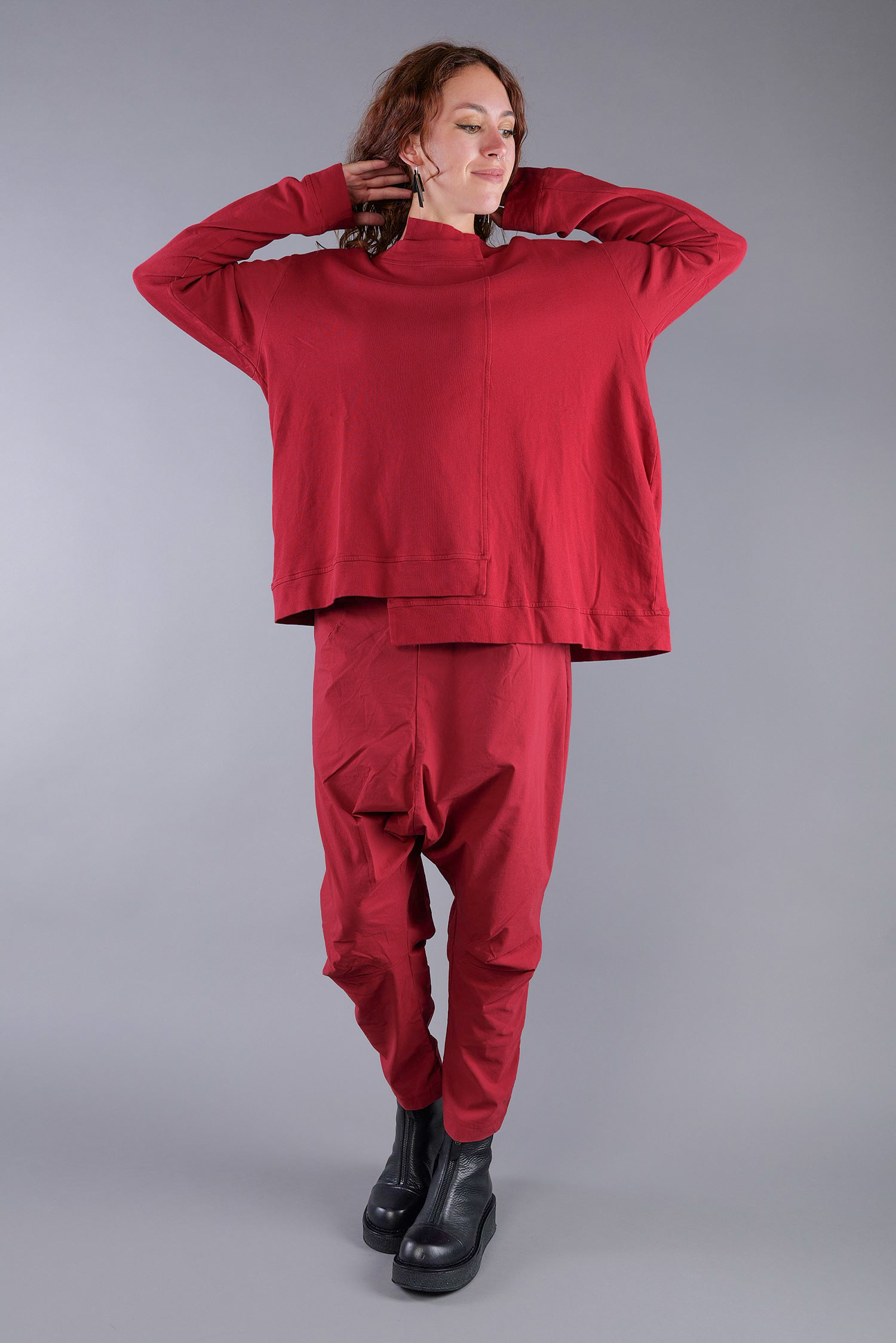 Asymmetrischer Sweater - Lava - 2263290501