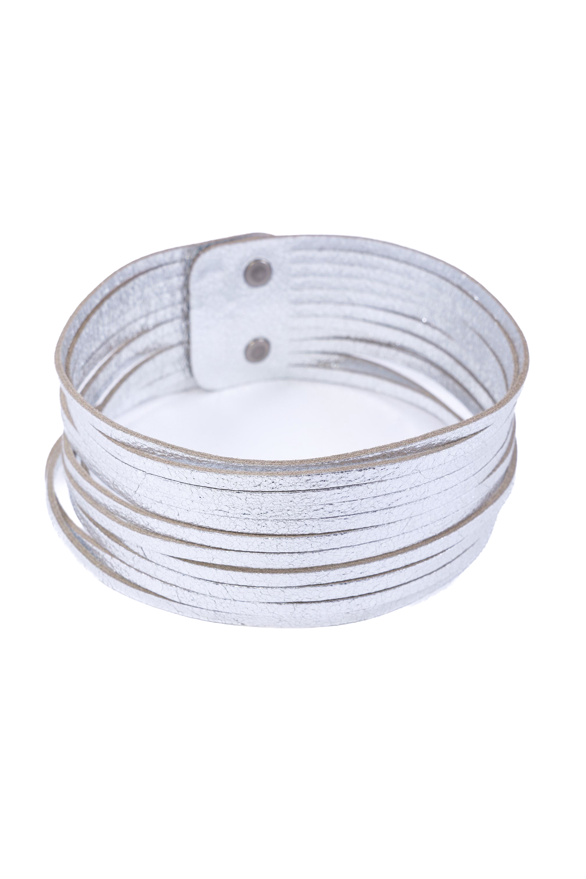 Leder Halskette - Choker - silver