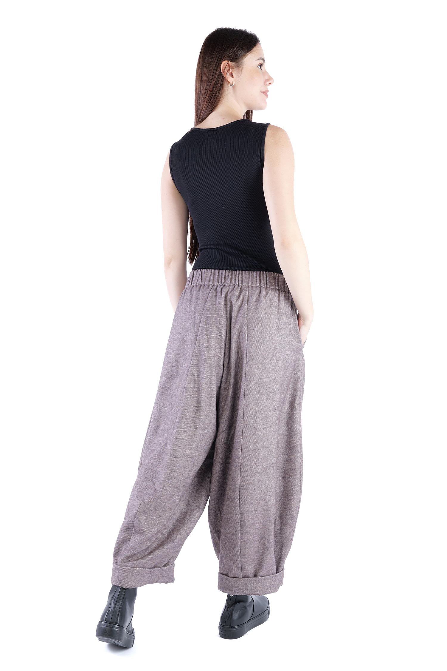 Weite Hose - Dusty rose melange - Alido