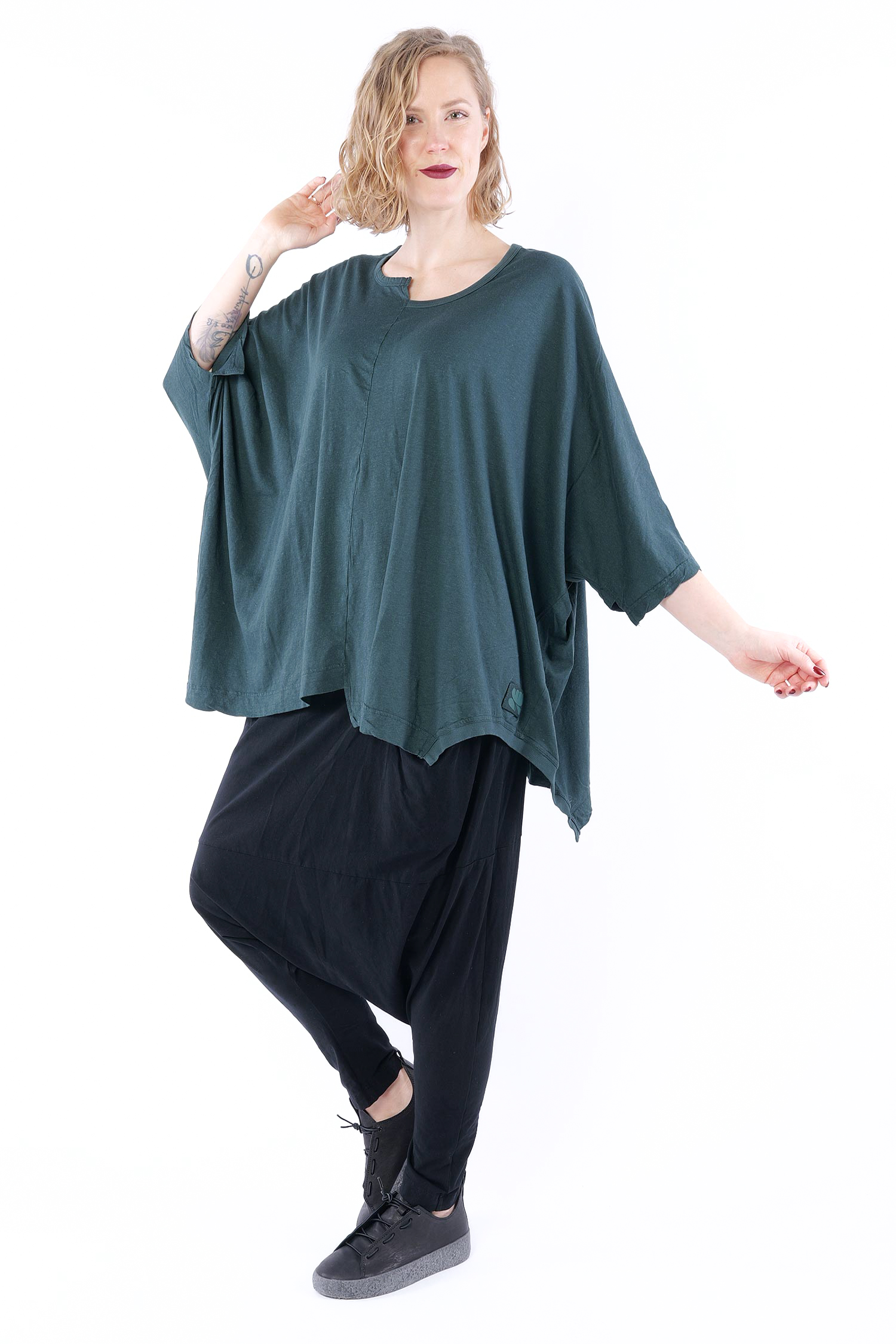 Oversized linen top - Tree - 1263650506