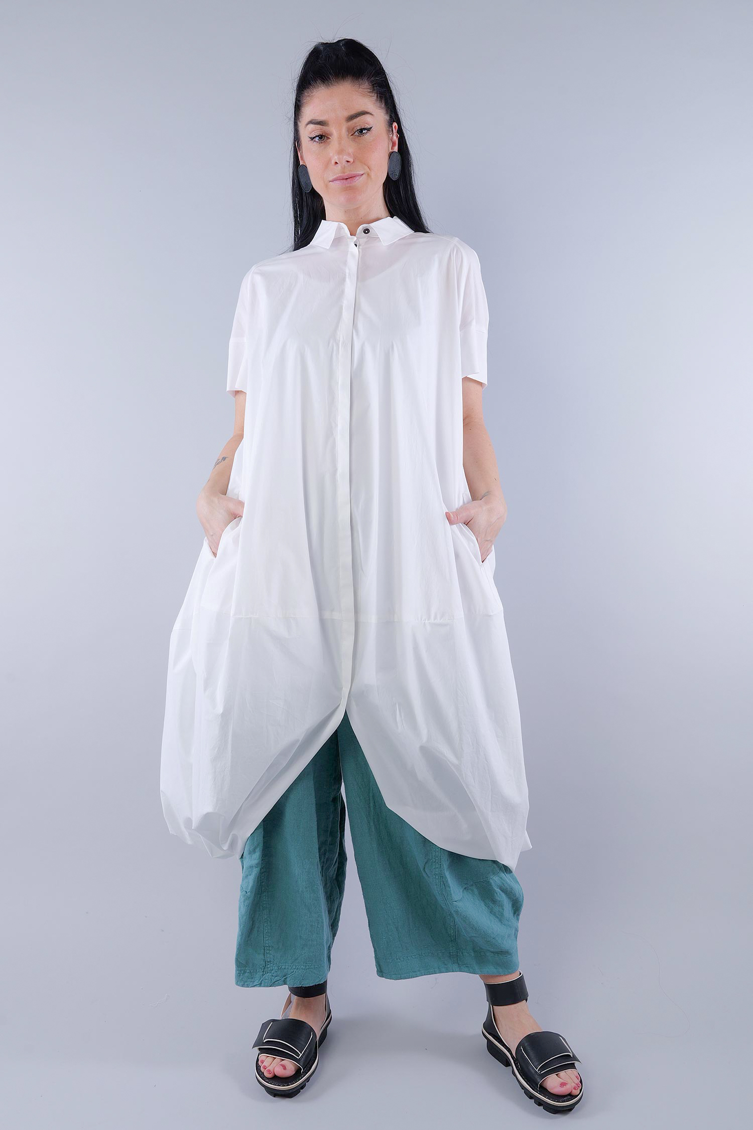 Langes Blusenkleid - Paper - 1261230902