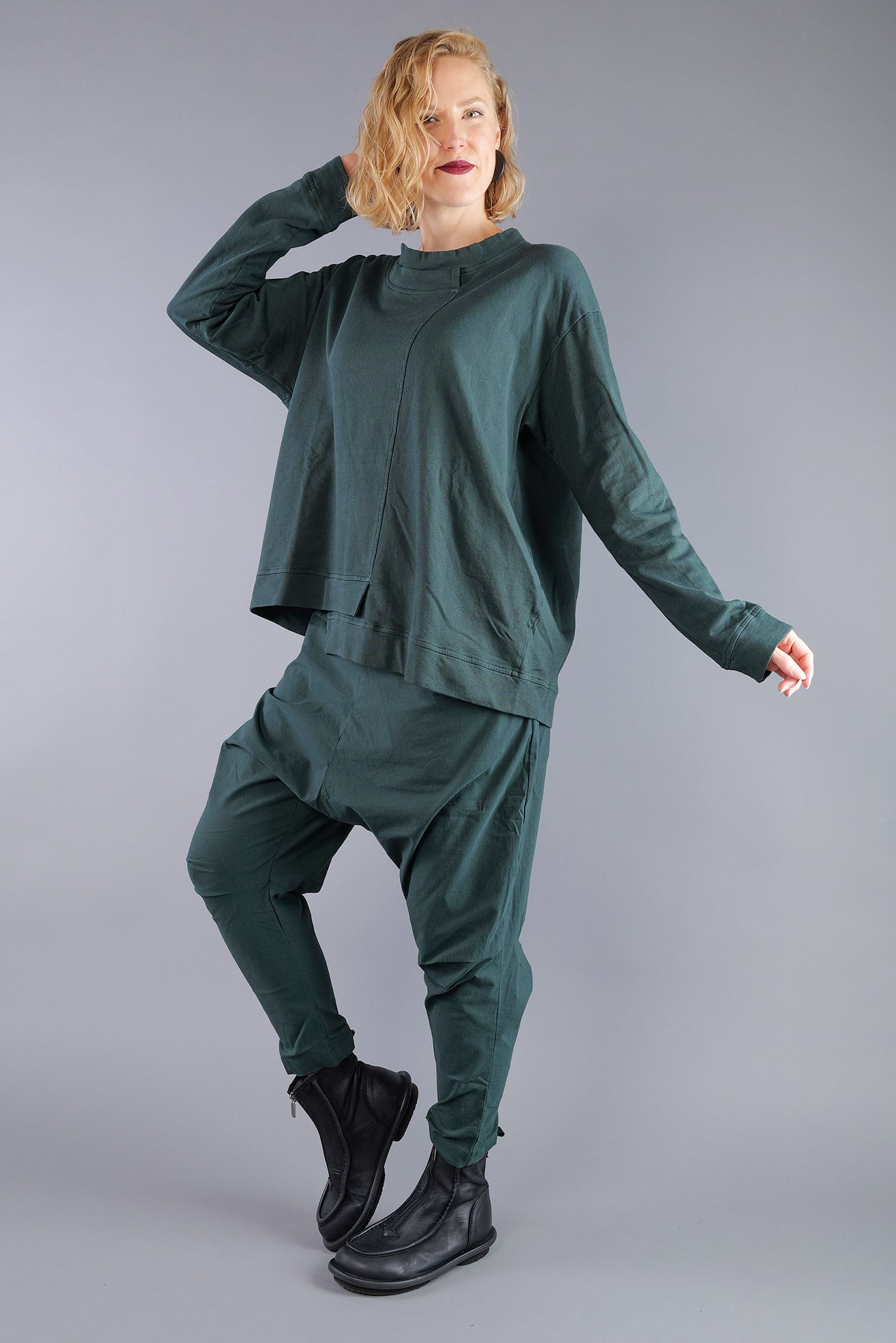 Asymmetrischer Sweater - Forest - 2263290501