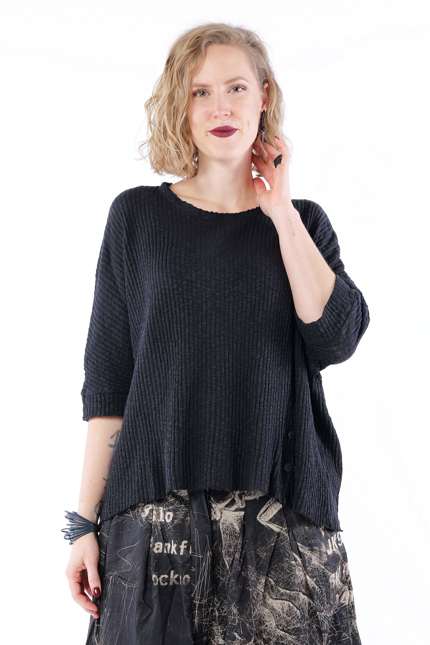 Strick Shirt - Schwarz - Lafite