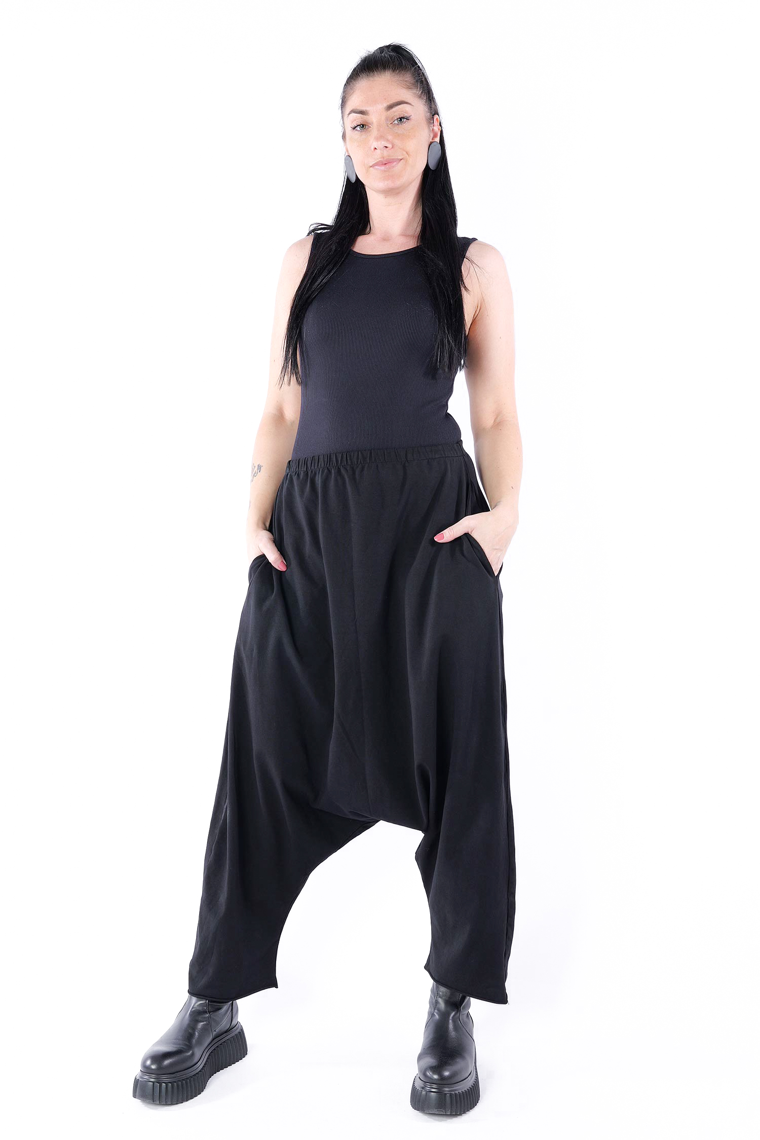 Jersey Haremshose - Schwarz - Slowkind