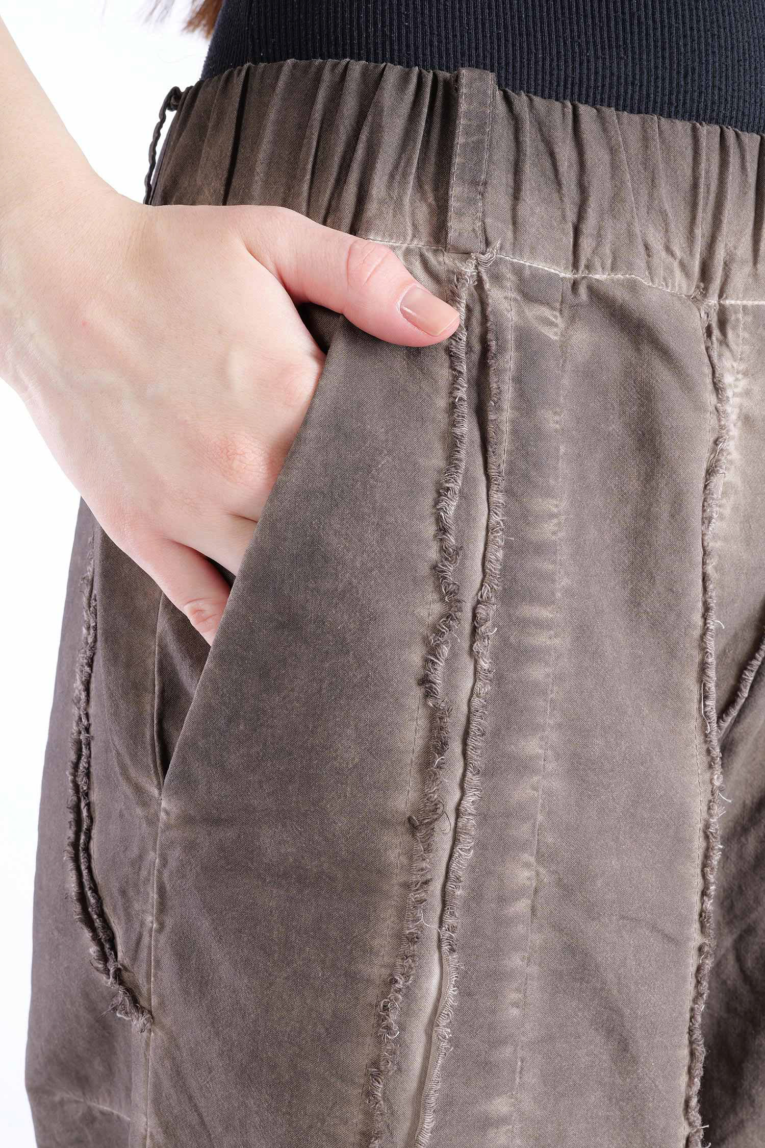 Hose mit Ziernähten - Truffle old dye - Dotto