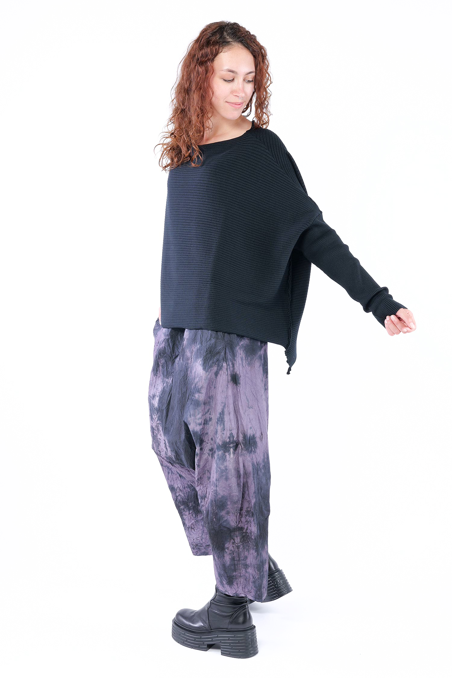 Oversize Strickpullover - Schwarz - 26.2-KHG444