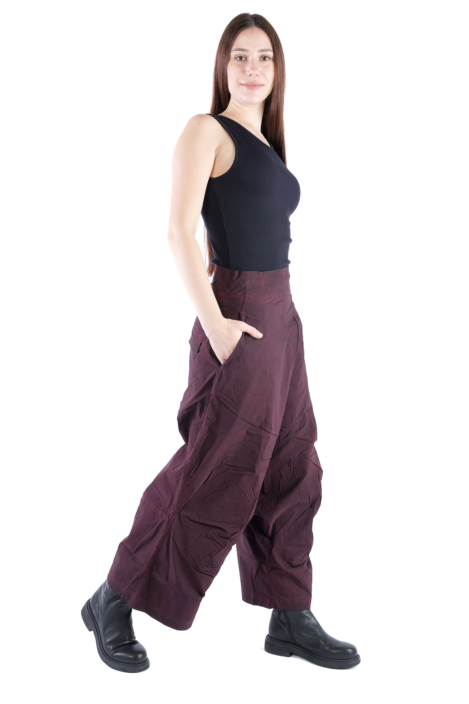 Weite Stretchhose - Purple cloud - 2261240124