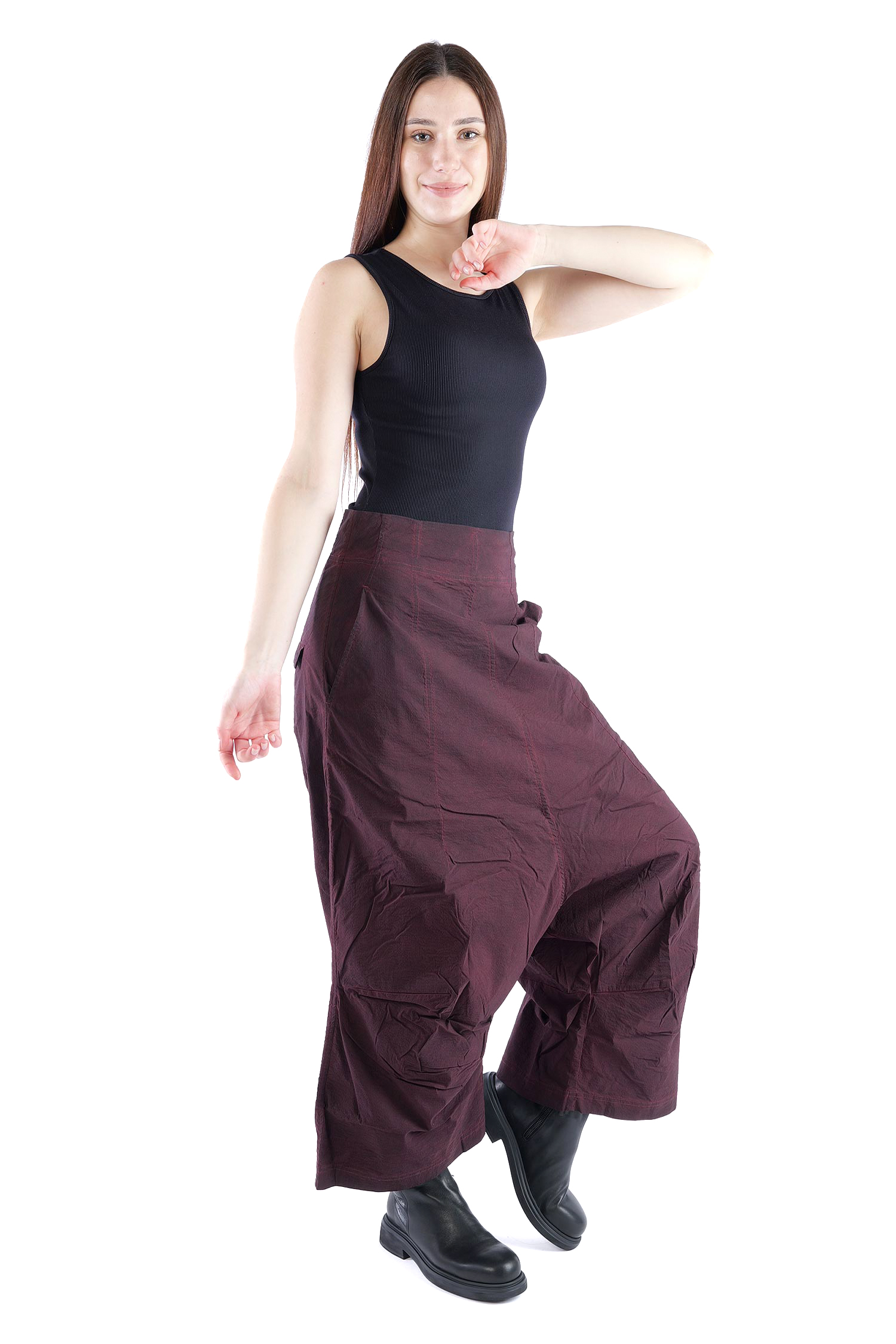 Weite Stretchhose - Purple cloud - 2261240124