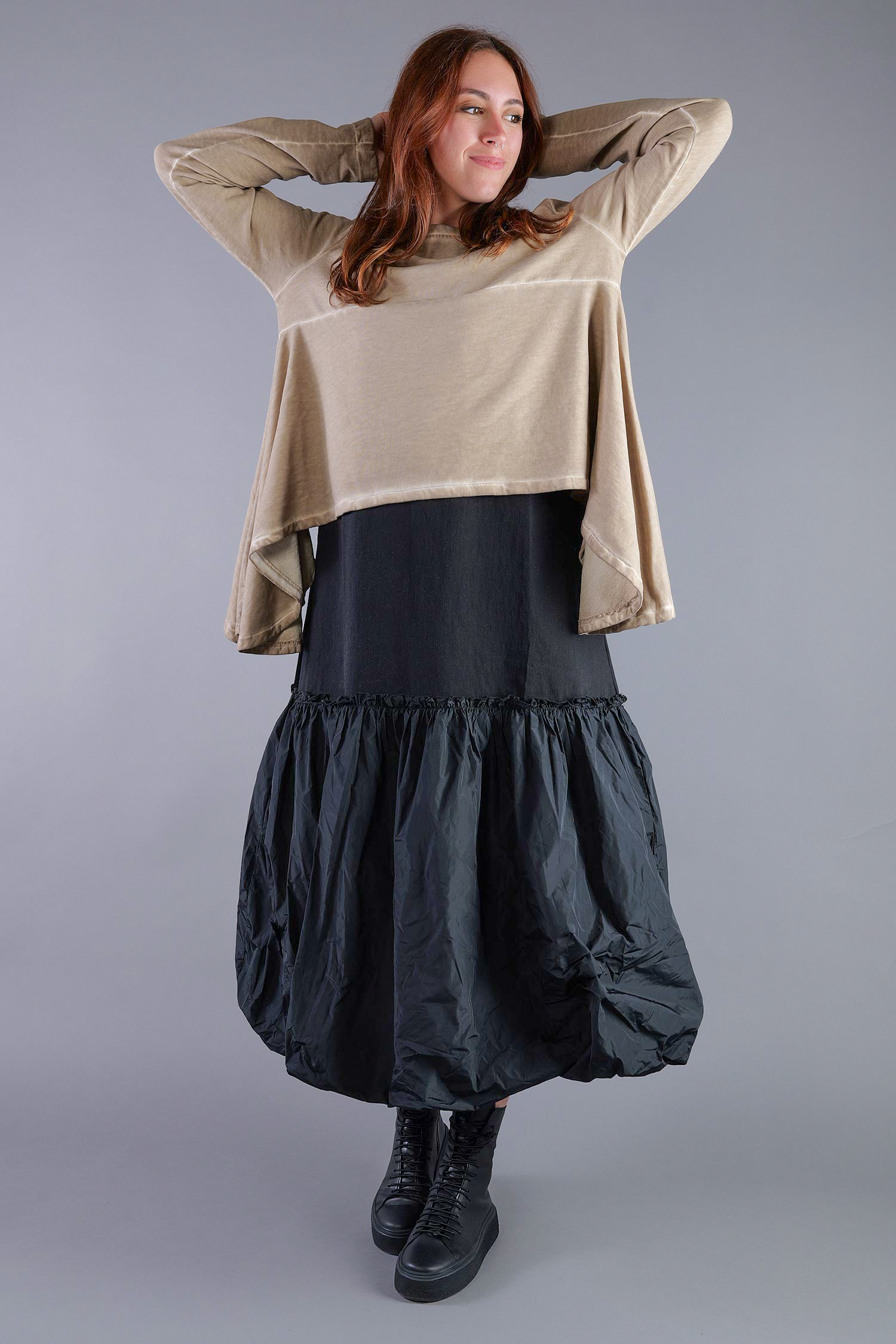 Asymmetrischer Sweatpullover - Desert - 2135