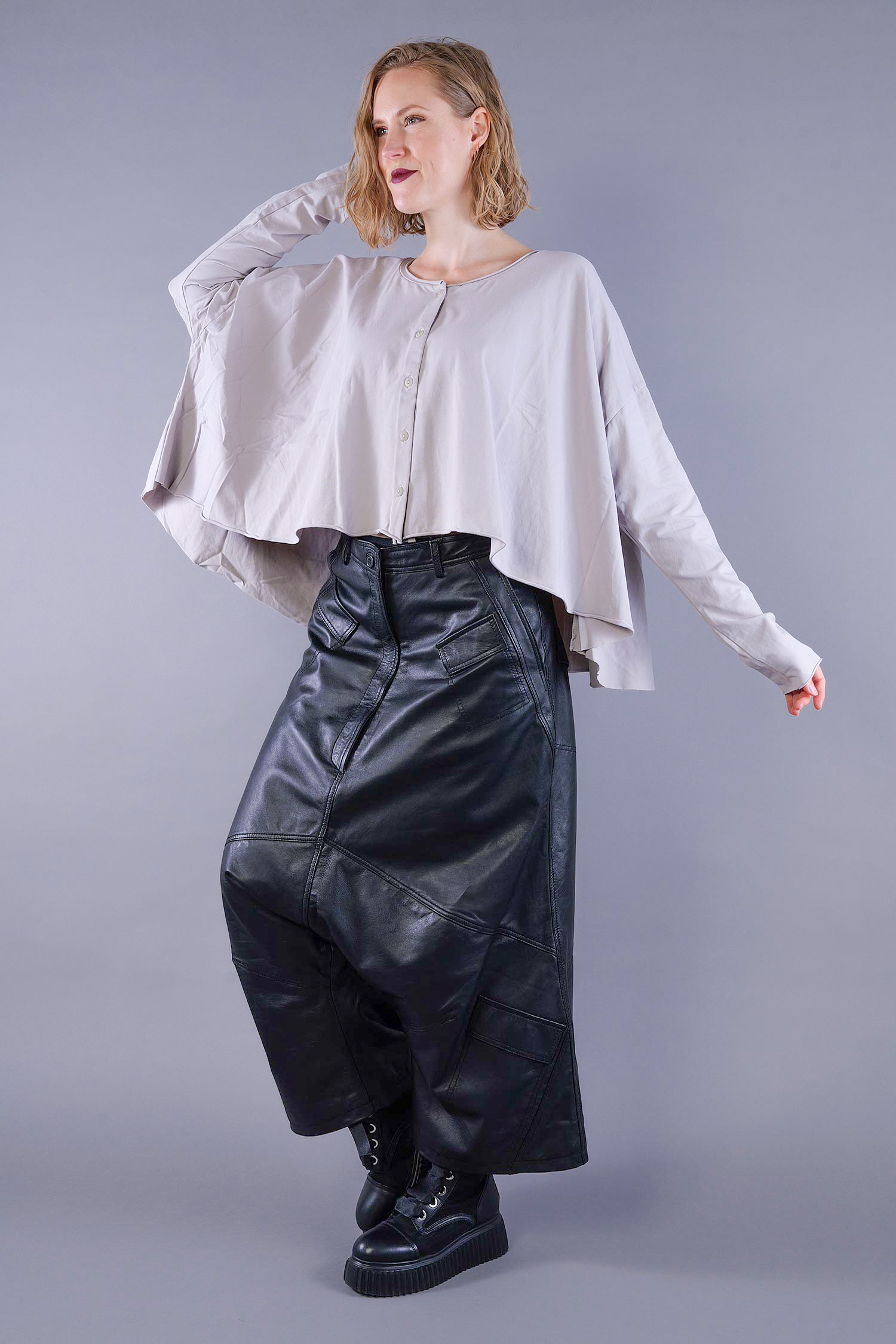 Oversize Jacke - Kiesel - Soulviel