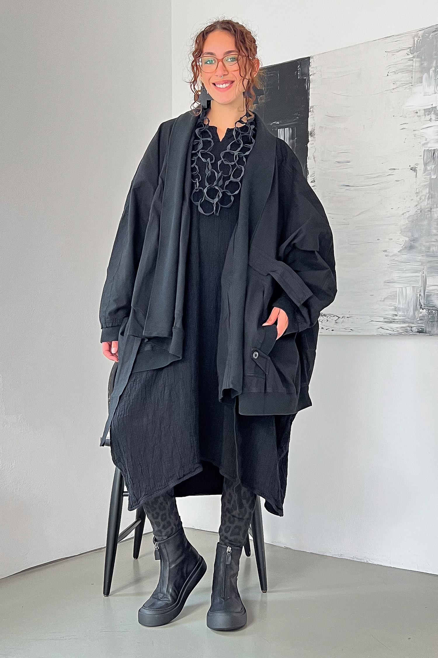 Oversize Jacke - Schwarz - 2262601108