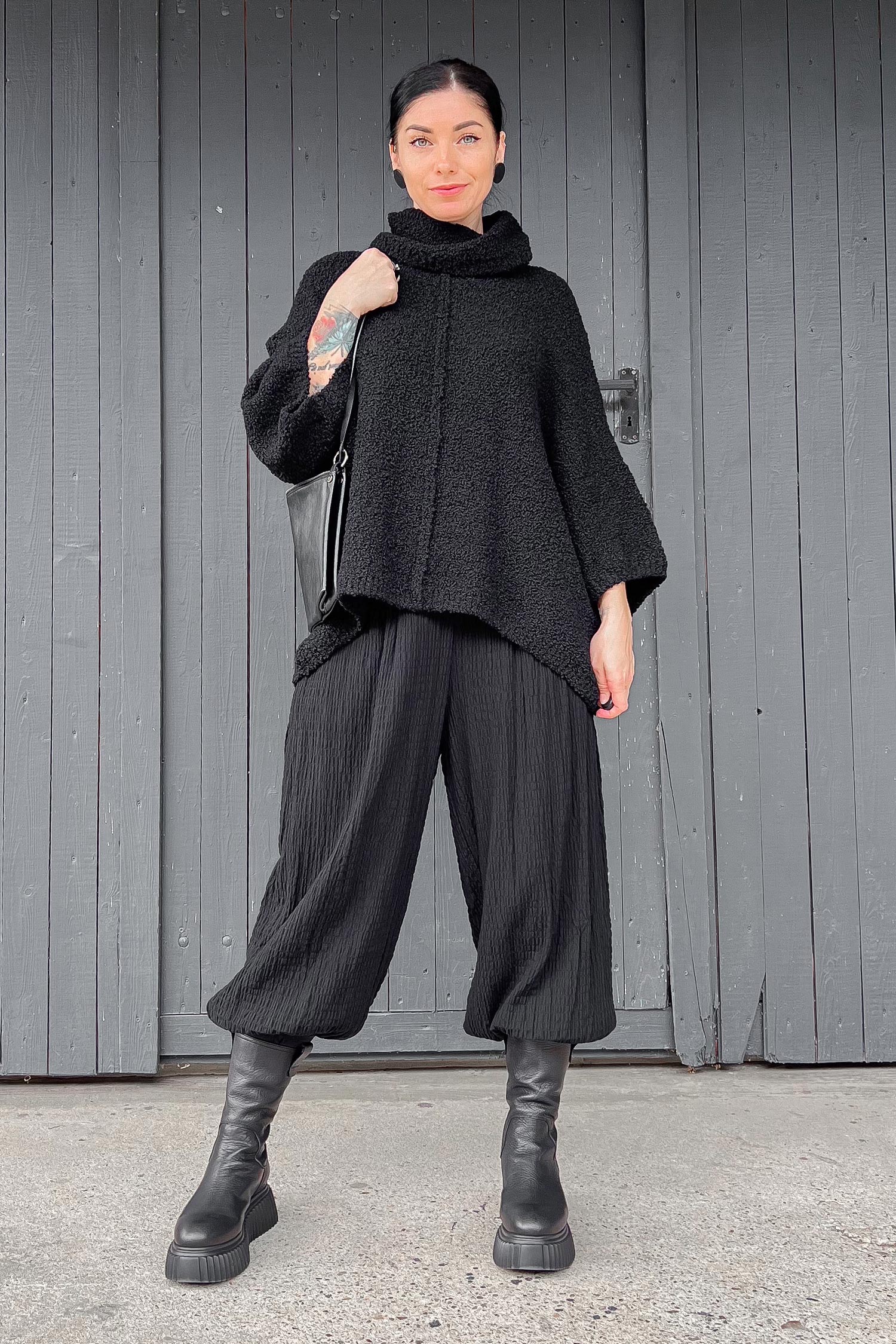 Tulip pants - black - Plino