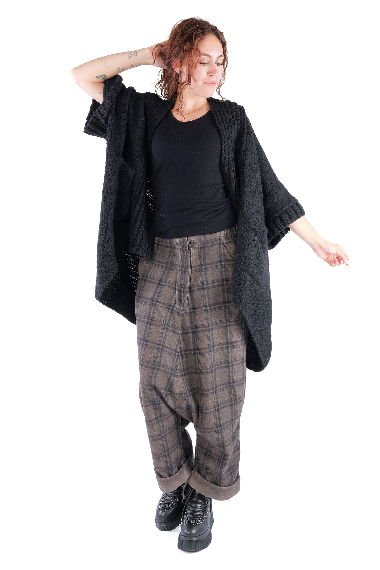 Grobstrick Jacke - Schwarz - Watts